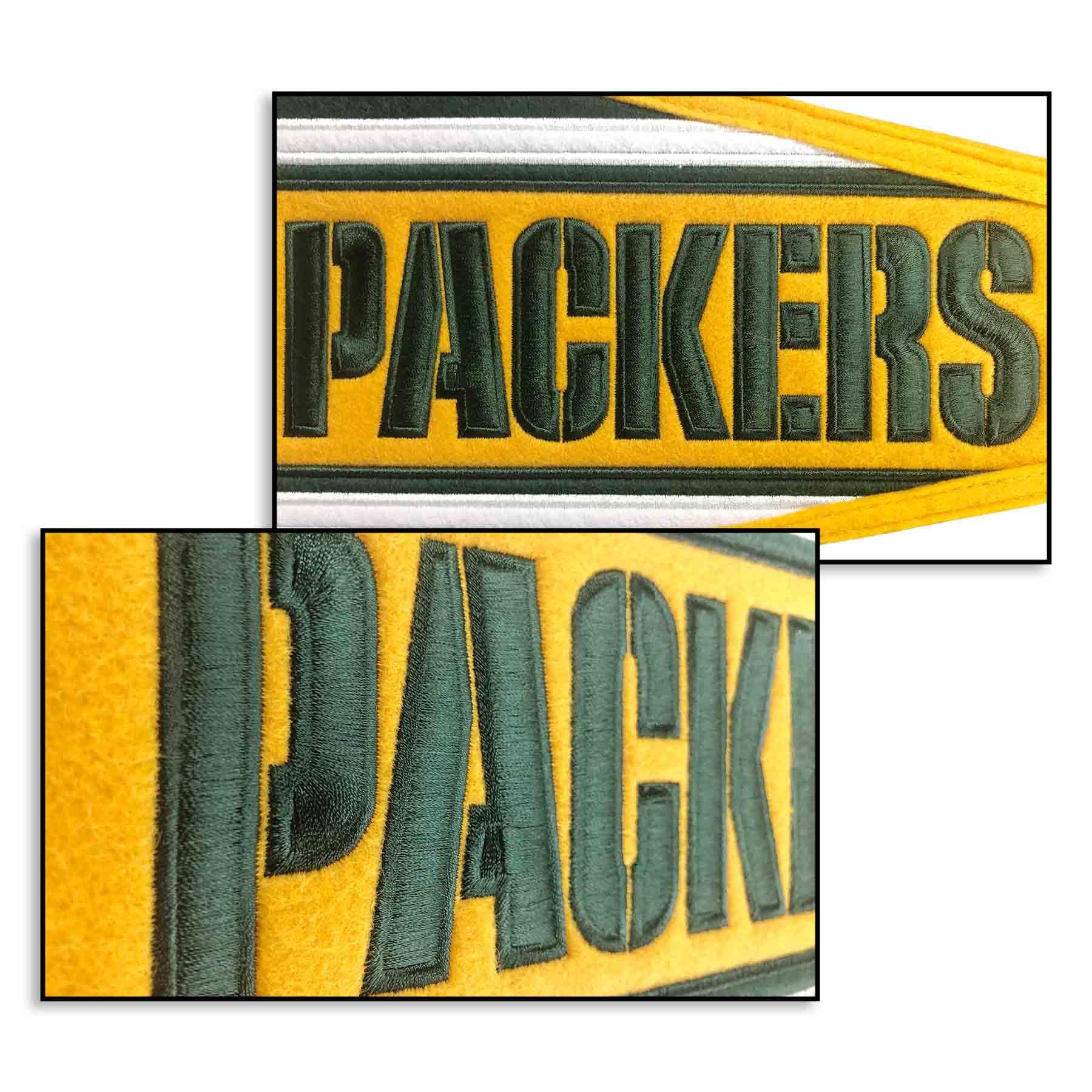 WinCraft Green Bay Packers Embroidered and Sewn Pennant - Sports Collectibles, Sports Memorabilia, Sports Fan Shop, Sports Gifts