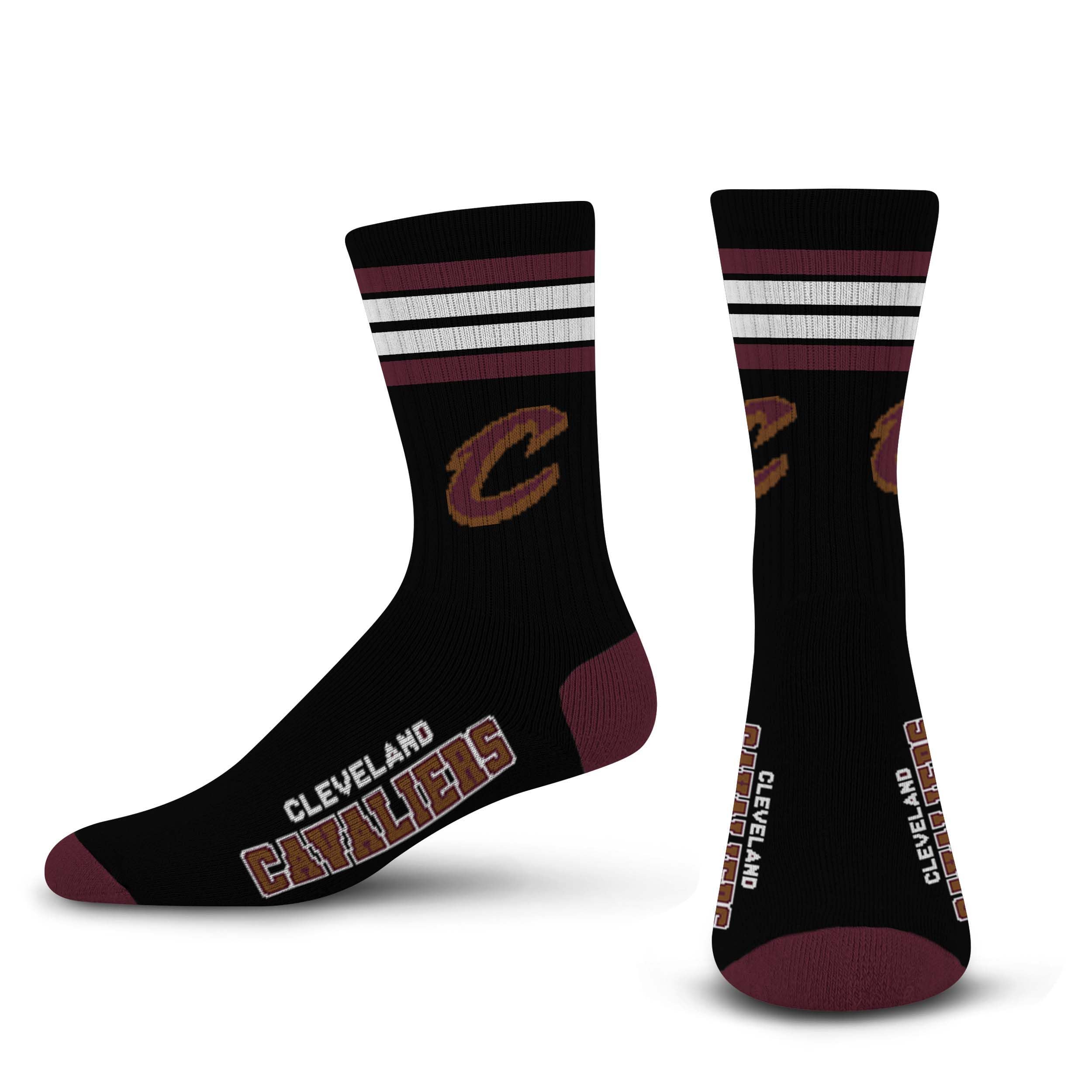 For Bare Feet NBA CLEVELAND CAVALIERS 4 Stripe Deuce Crew Sock Team Color YOUTH - Sports Gifts, Sports Memorabilia, Sports Collectibles, Fan Shop