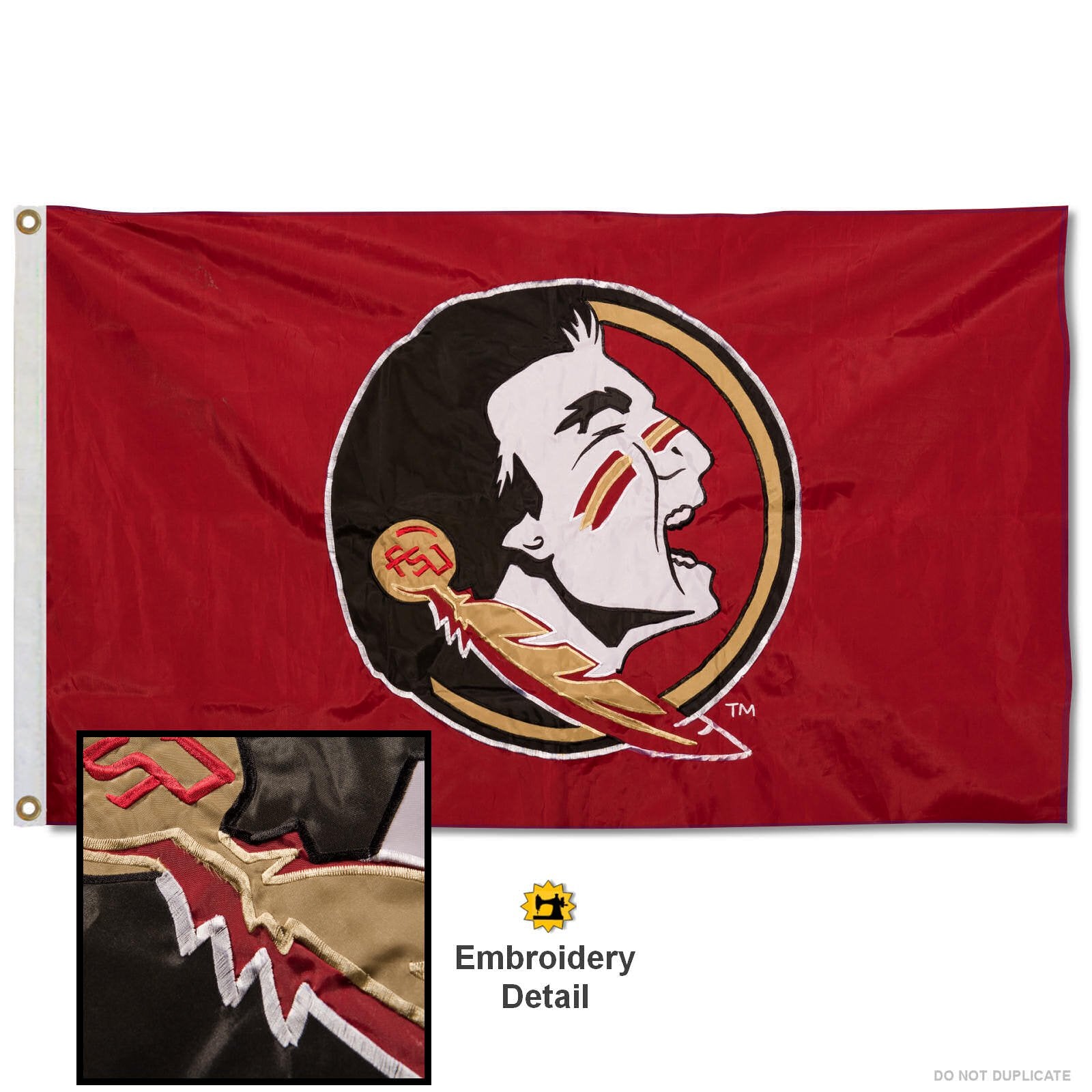 College Flags & Banners Co. Florida State FSU Noles Embroidered and Stitched Nylon Flag - Sports Collectibles, Sports Memorabilia, Sports Fan Shop, Sports Gifts