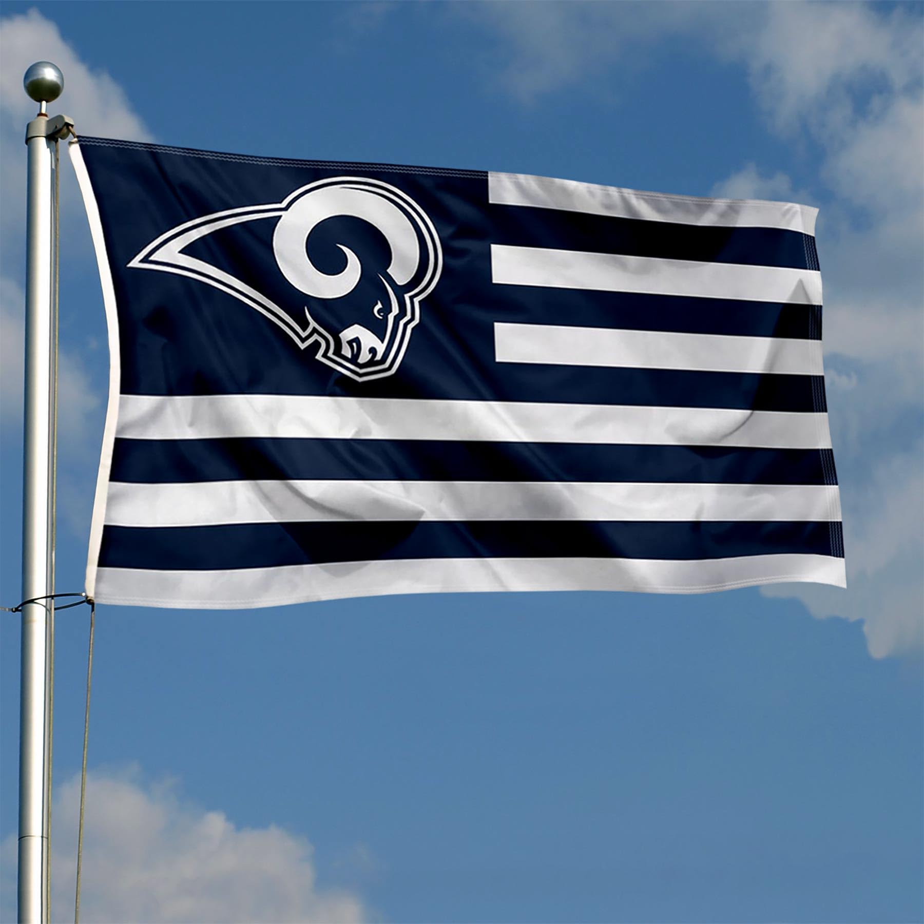 WinCraft Los Angeles Rams Nation Americana Flag Outdoor Indoor 3x5 Foot Banner - Sports Collectibles, Sports Memorabilia, Sports Fan Shop, Sports Gifts