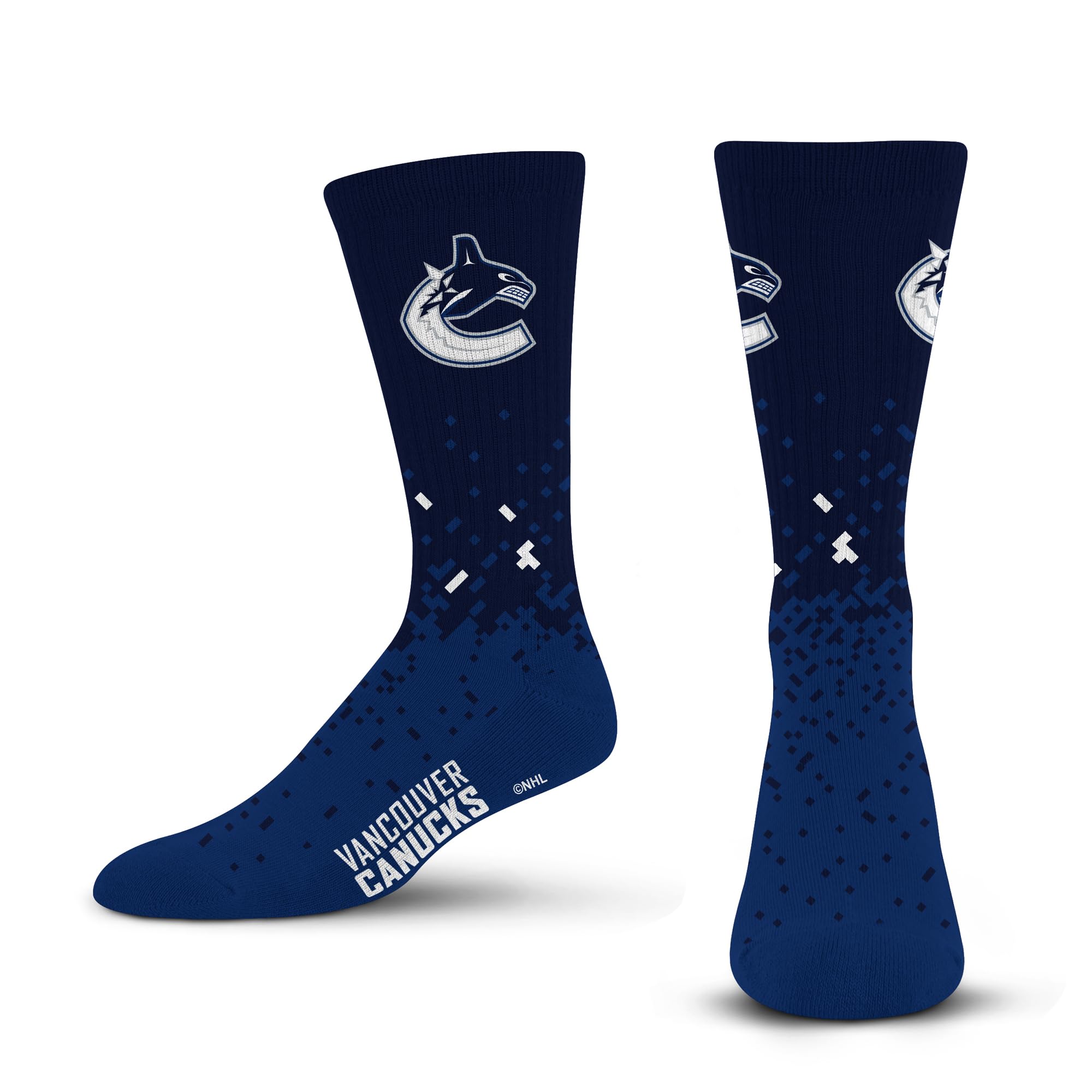 For Bare Feet NHL VANCOUVER CANUCKS Spray Zone Crew Sock Team Color Large - Sports Gifts, Sports Memorabilia, Sports Collectibles, Fan Shop