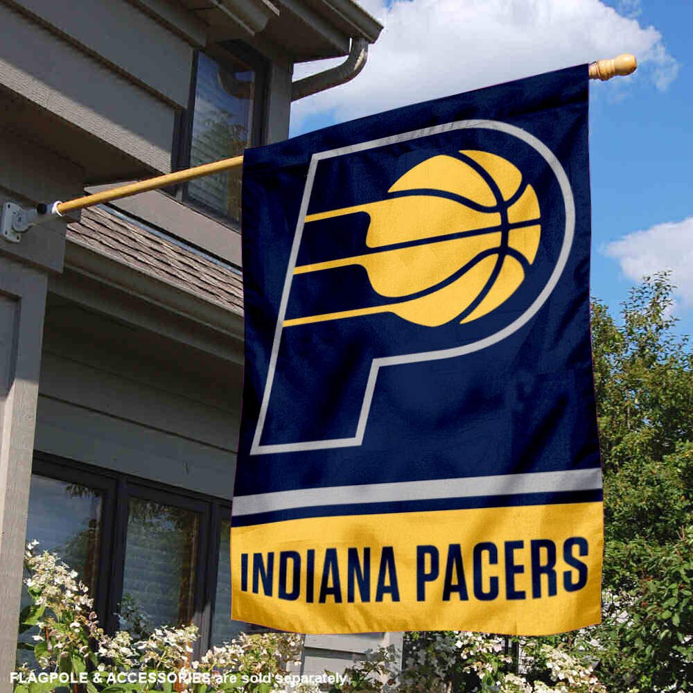 WinCraft Indiana Pacers Double Sided House Banner Flag - Sports Collectibles, Sports Memorabilia, Sports Fan Shop, Sports Gifts