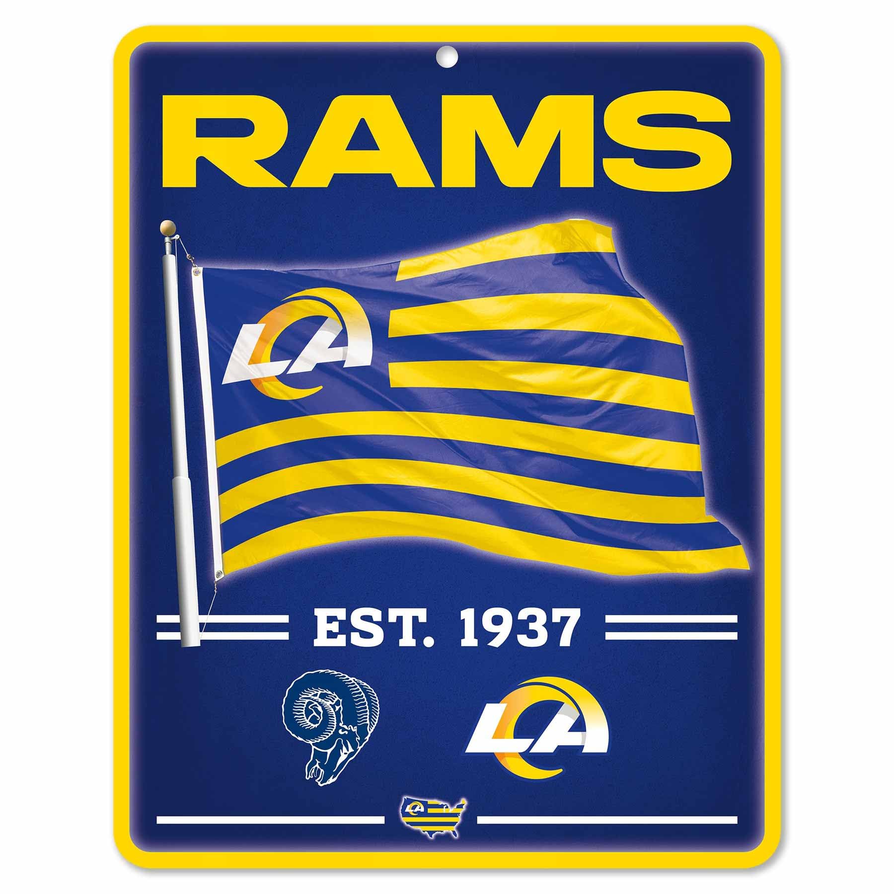 WinCraft Los Angeles Rams Americana Banner Flag Sign - Sports Collectibles, Sports Memorabilia, Sports Fan Shop, Sports Gifts
