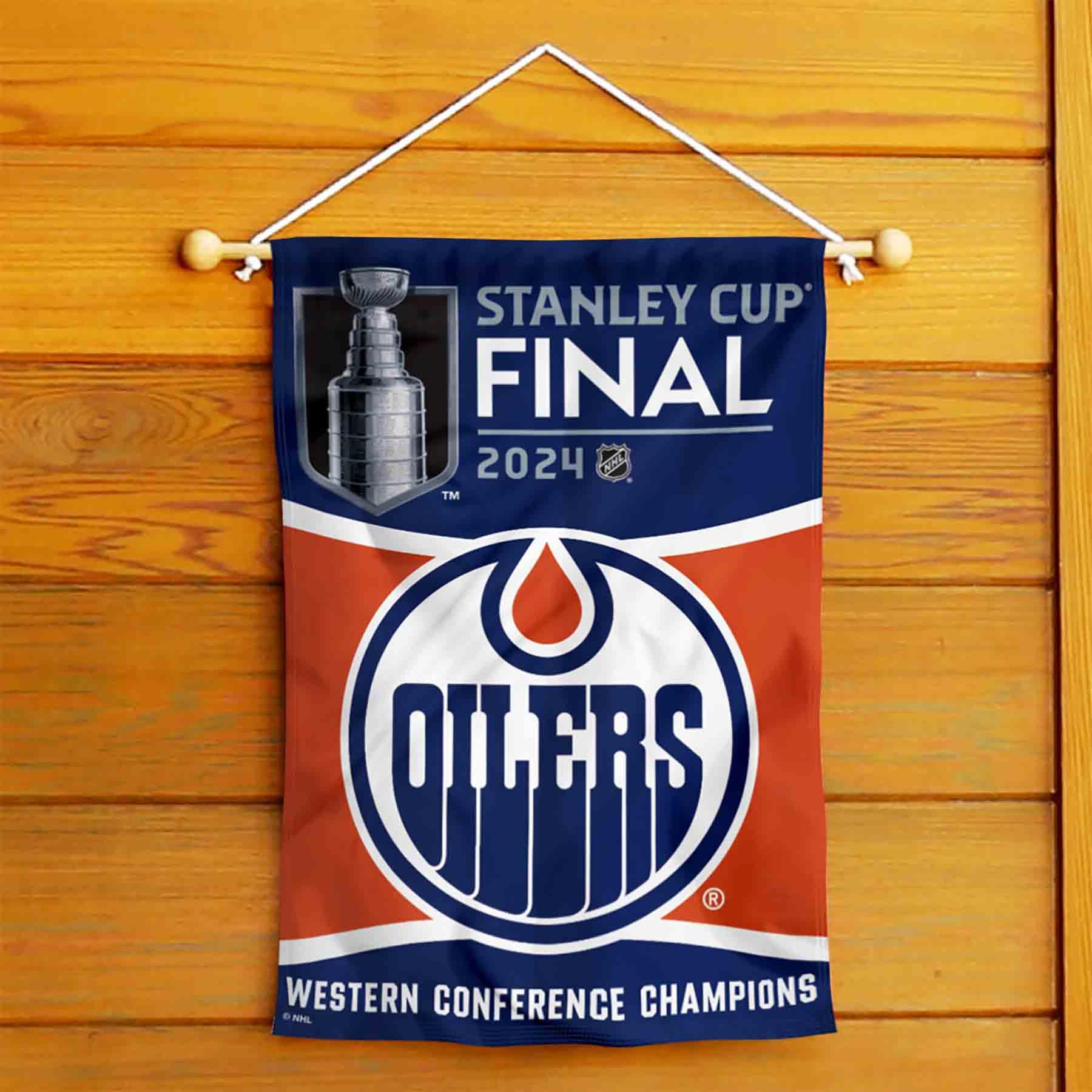 WinCraft Edmonton Oilers Stanley Cup 2024 Final Double Sided Garden Banner Flag - Sports Collectibles, Sports Memorabilia, Sports Fan Shop, Sports Gifts