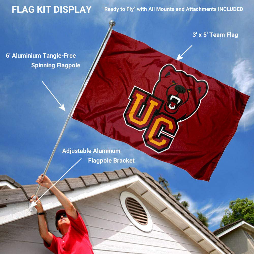 College Flags & Banners Co. Ursinus Bears UC Flag and Pole Bracket Mount Bundle - Sports Collectibles, Sports Memorabilia, Sports Fan Shop, Sports Gifts