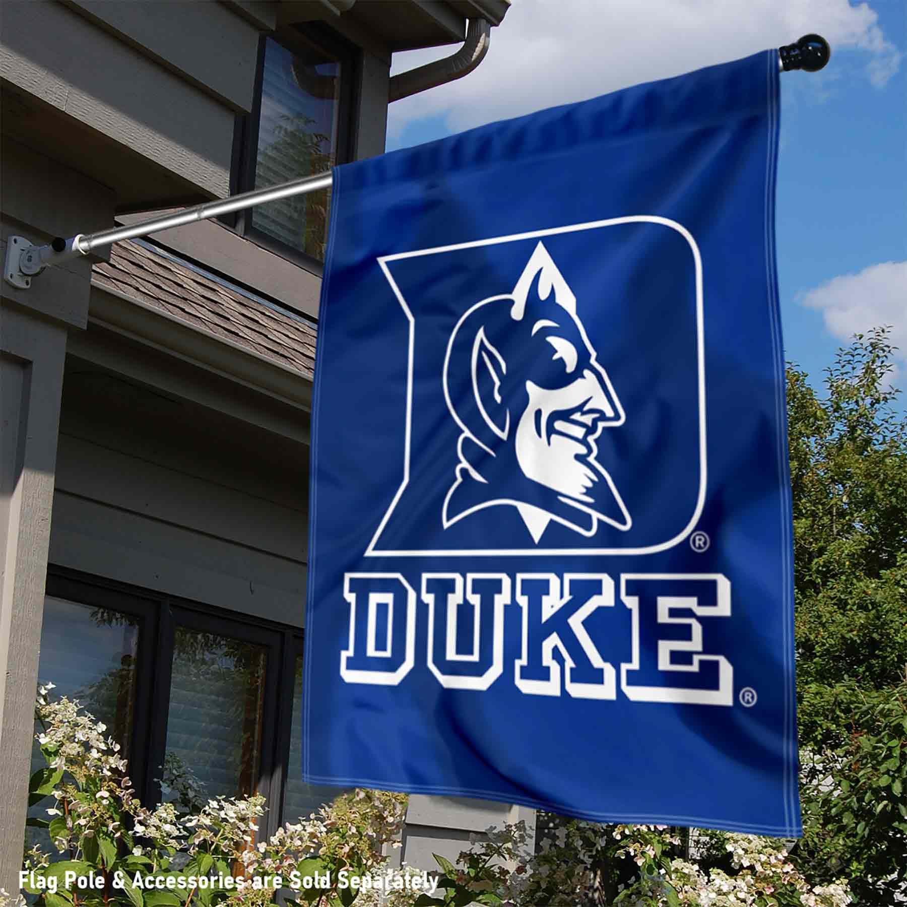 Duke Blue Devils Wordmark Double Sided House Banner Flag - Sports Collectibles, Sports Memorabilia, Sports Fan Shop, Sports Gifts