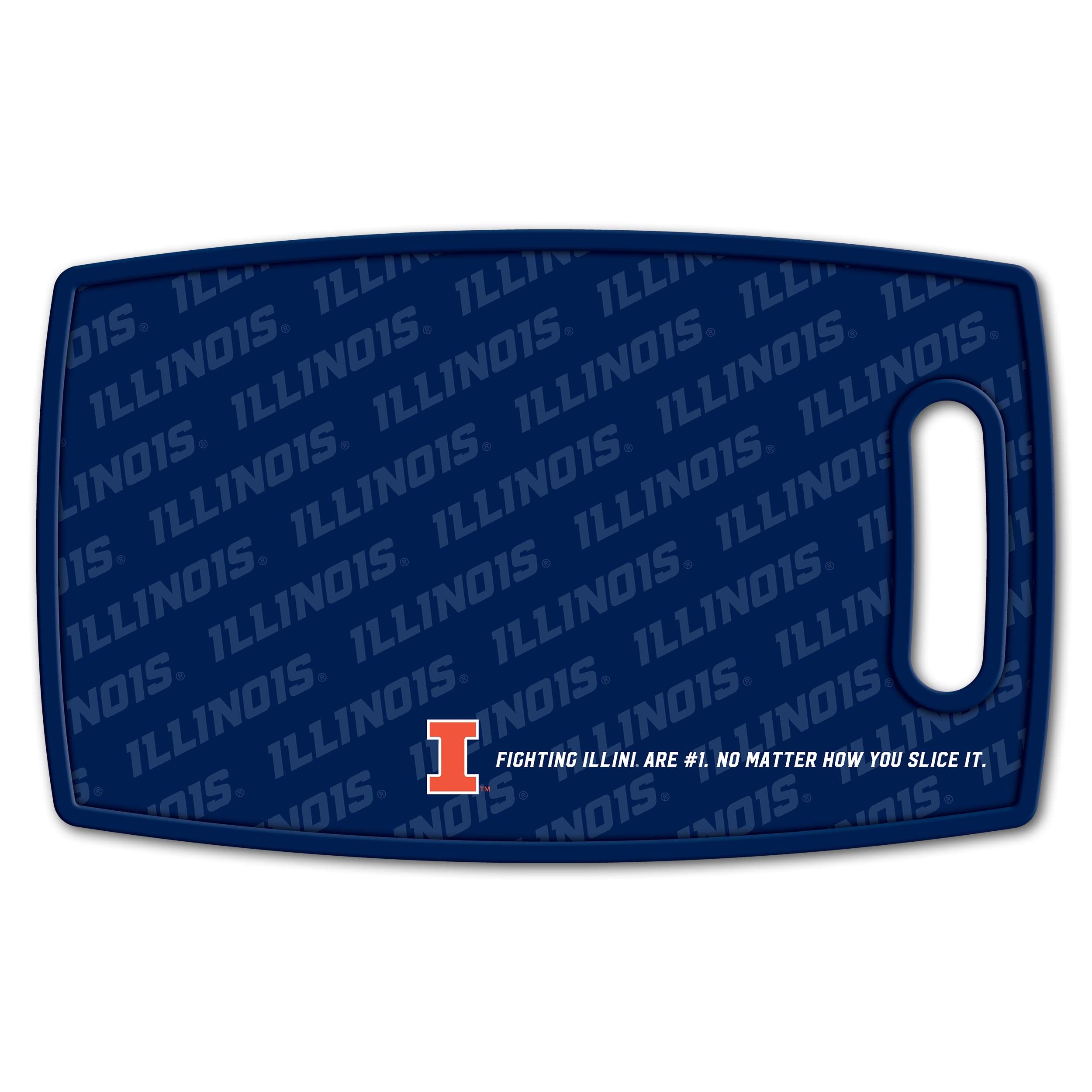 YouTheFan NCAA Illinois Fighting Illini Logo Series Cutting Board - Sports Collectibles, Sports Memorabilia, Sports Fan Shop, Sports Gifts