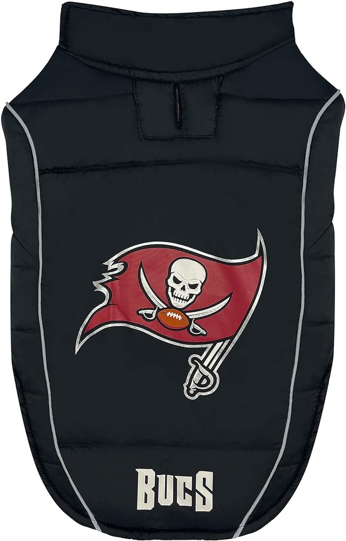 TAMPA BAY BUCCANEERS PUFFER VEST Pets First - Sports Collectibles, Sports Memorabilia, Sports Fan Shop, Sports Gifts
