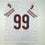 Autographed/Signed Dan Hampton HOF 2002 Chicago White Football Jersey JSA COA