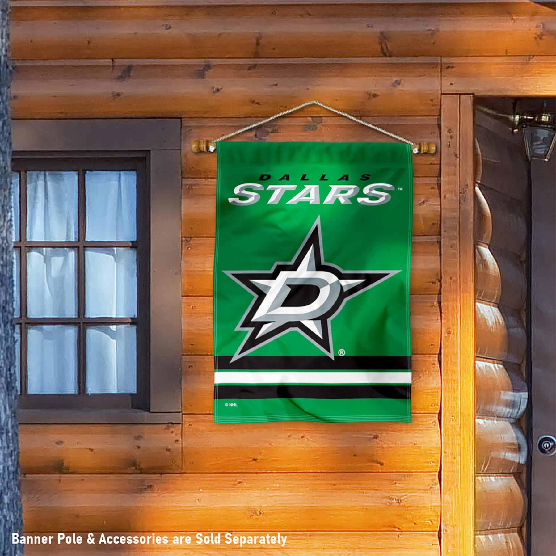 WinCraft Dallas Stars Double Sided Banner House Flag - Sports Collectibles, Sports Memorabilia, Sports Fan Shop, Sports Gifts