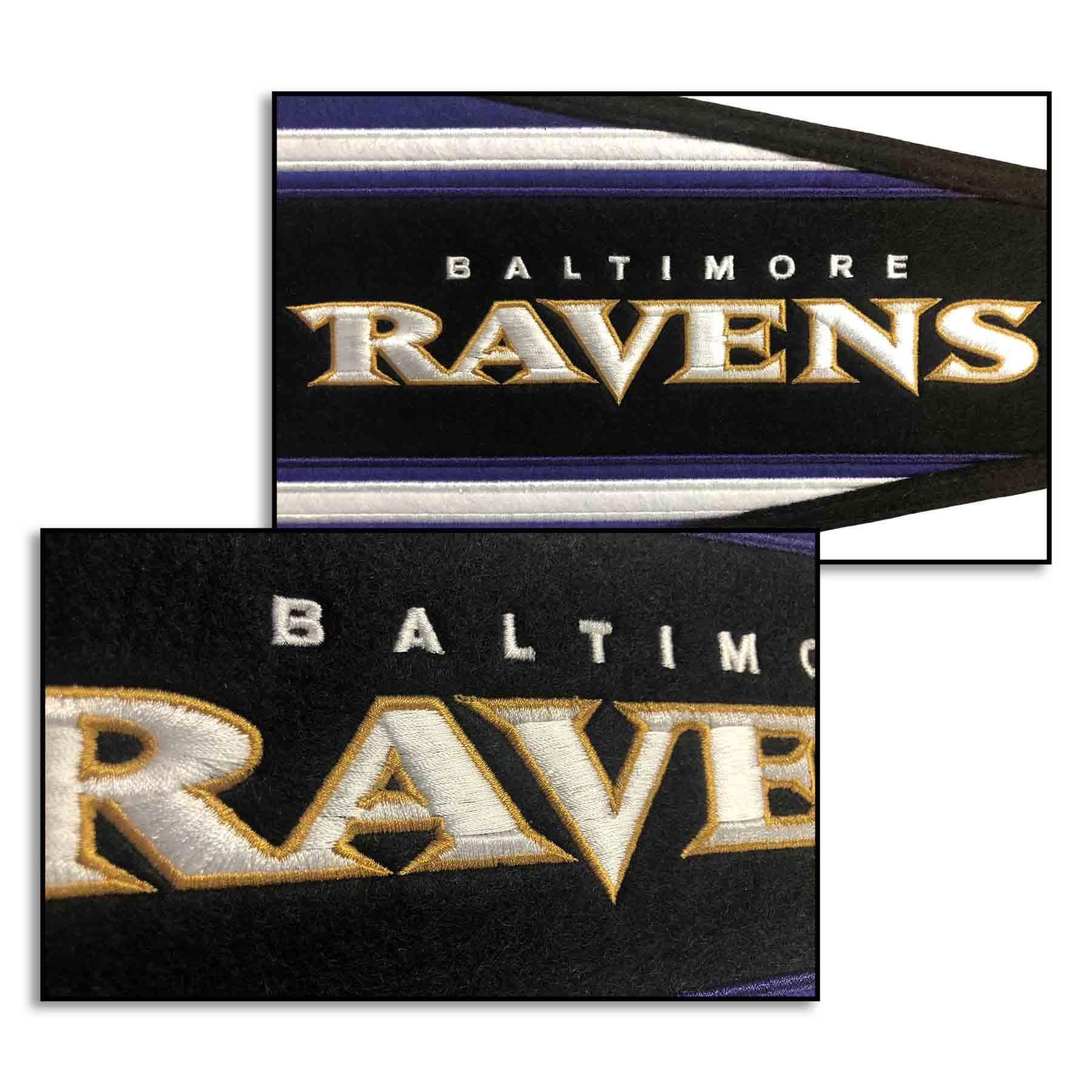 WinCraft Baltimore Ravens Embroidered and Sewn Pennant - Sports Collectibles, Sports Memorabilia, Sports Fan Shop, Sports Gifts