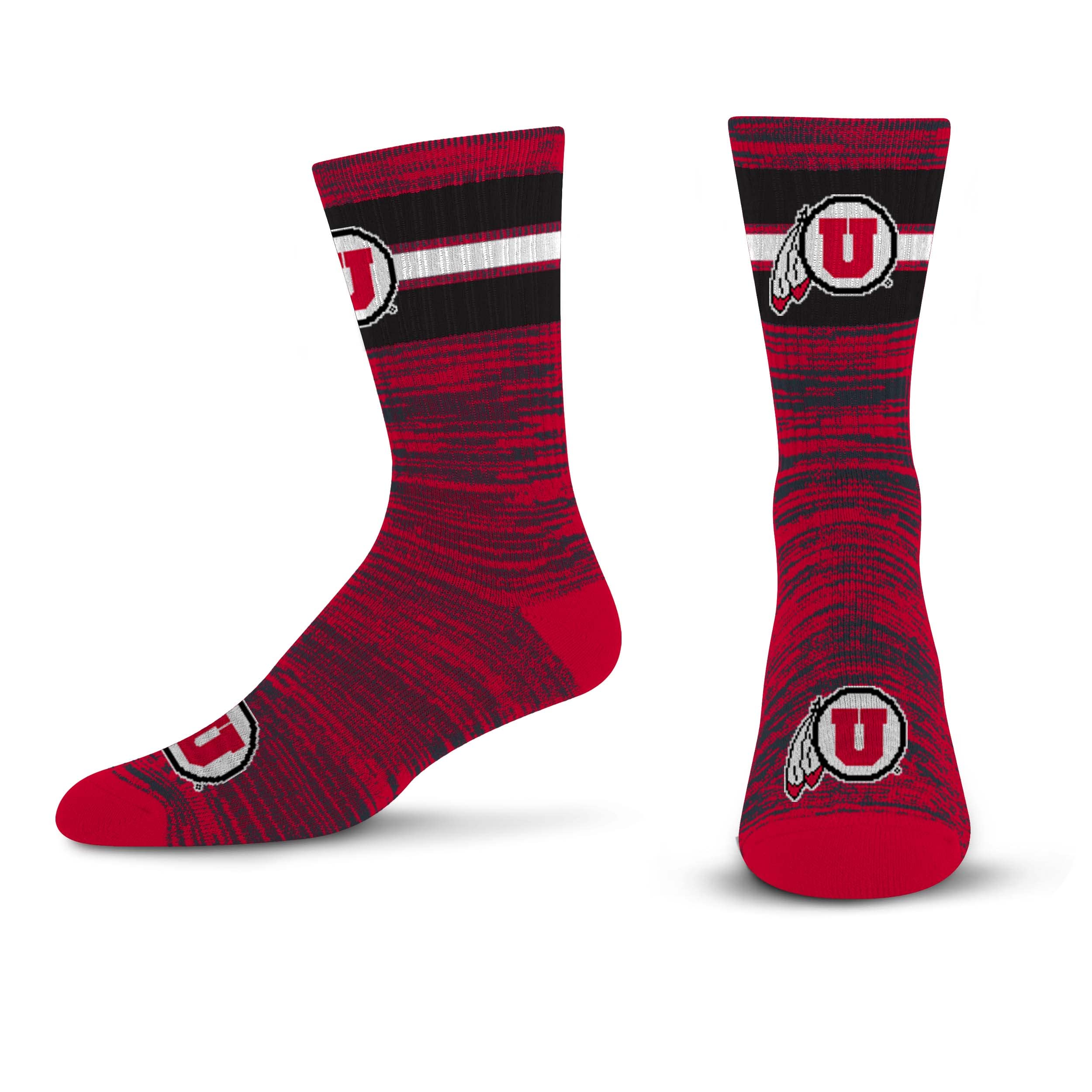 For Bare Feet Men's NCAA Utah Utes First String Crew Sock Team Color Large - Sports Gifts, Sports Memorabilia, Sports Collectibles, Fan Shop
