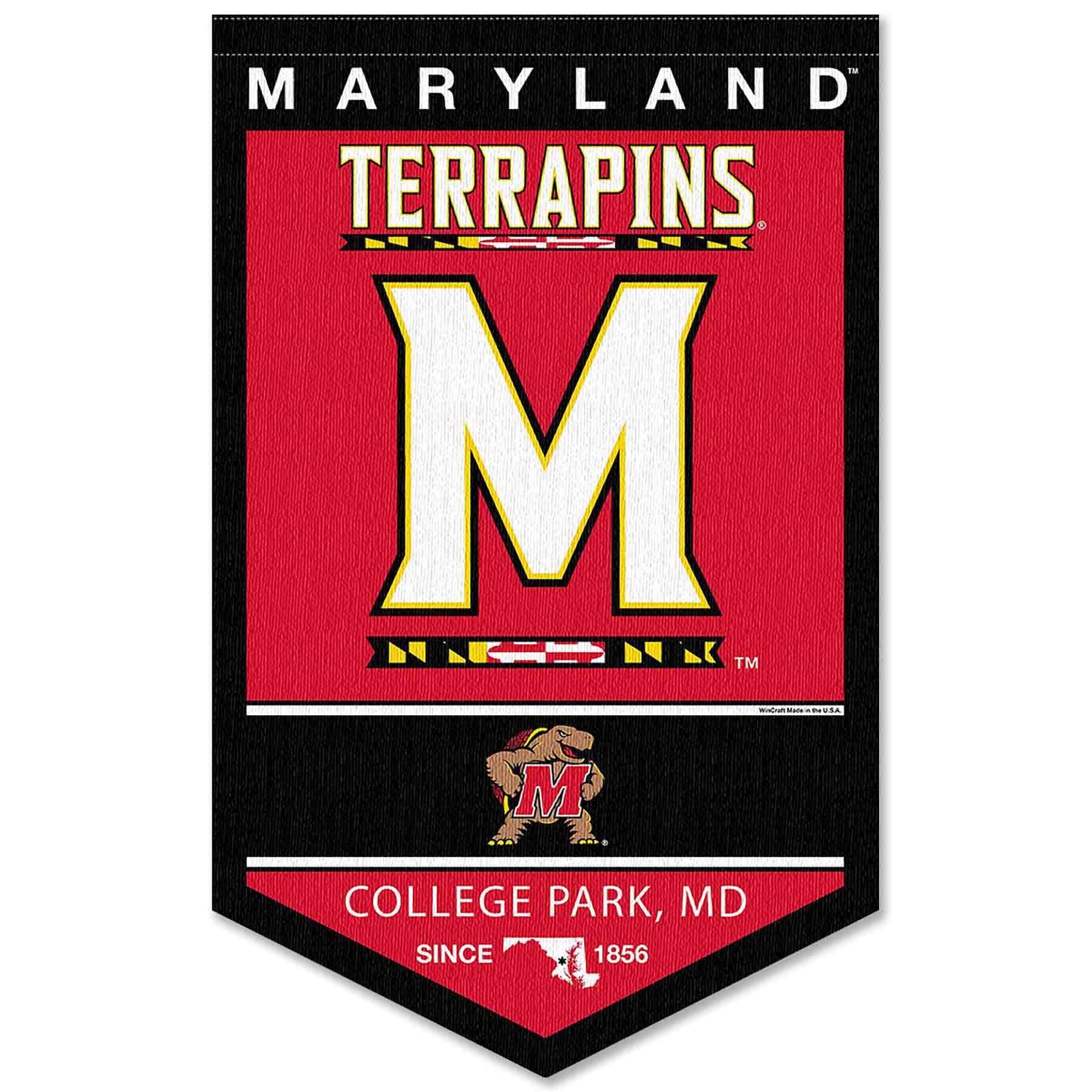 College Flags & Banners Co. Maryland Terrapins Heritage History Banner Pennant - Sports Collectibles, Sports Memorabilia, Sports Fan Shop, Sports Gifts