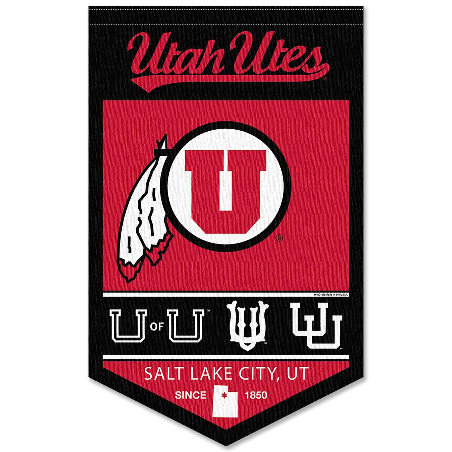 College Flags & Banners Co. Utah Heritage History Banner Pennant - Sports Collectibles, Sports Memorabilia, Sports Fan Shop, Sports Gifts