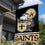 WinCraft New Orleans Saints Sir Saint Mascot Double Sided House Flag - Sports Collectibles, Sports Memorabilia, Sports Fan Shop, Sports Gifts