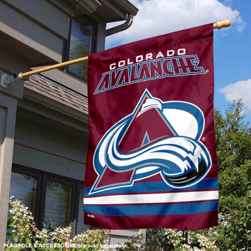 WinCraft Colorado Avalanche Double Sided Banner House Flag - Sports Collectibles, Sports Memorabilia, Sports Fan Shop, Sports Gifts