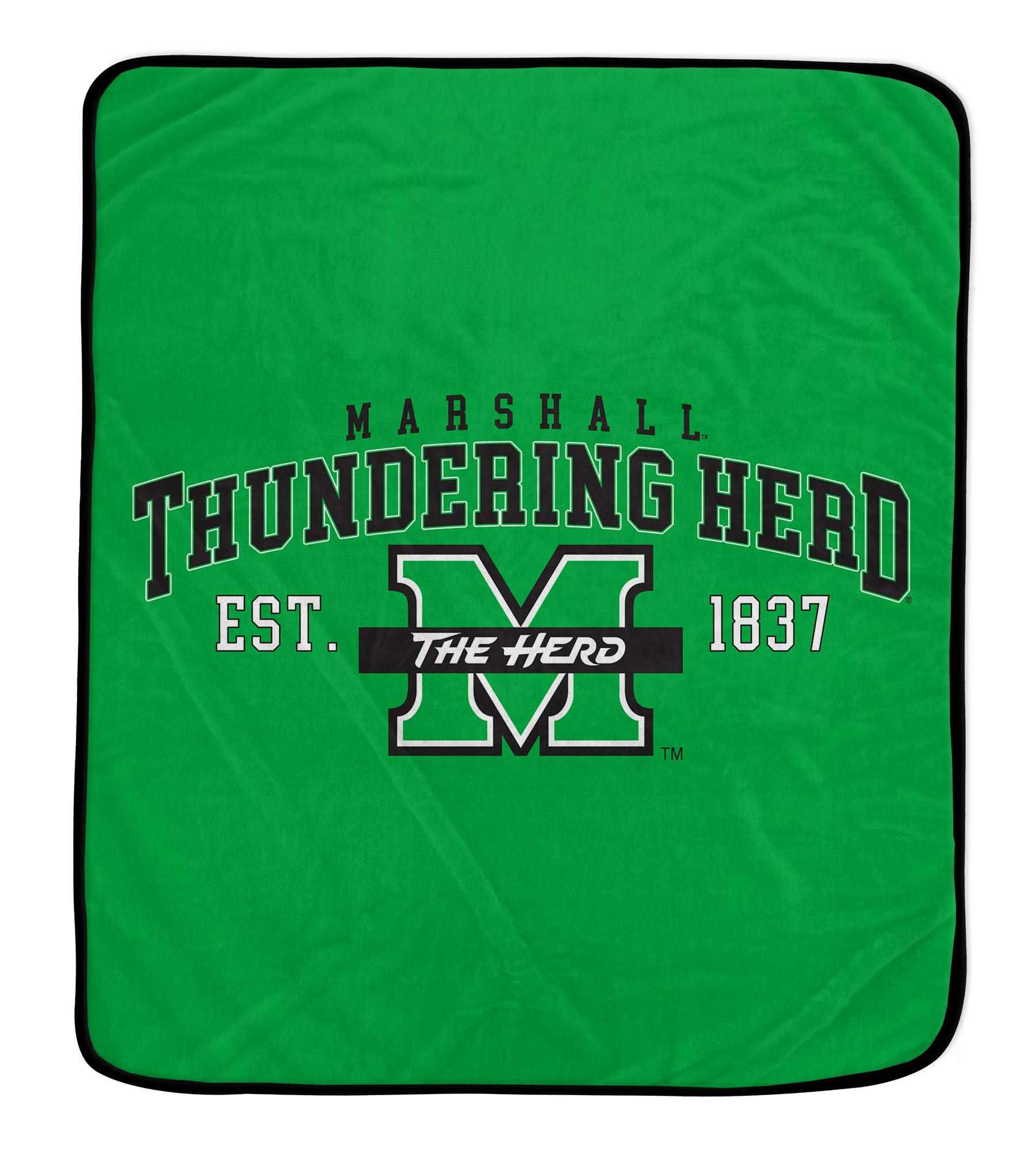 NCAA Marshall Thundering Herd Vintage Arch Block Ultra Soft Blanket - Sports Gifts, Sports Memorabilia, Sports Collectibles, Fan Shop