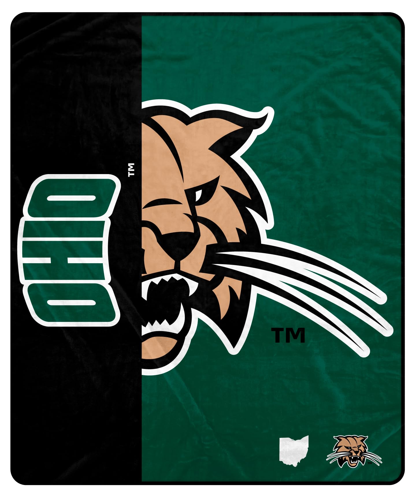 Proformance Home NCAA Ohio Bobcats Endzone Ultra Soft Tailgate Throw - Sports Gifts, Sports Memorabilia, Sports Collectibles, Fan Shop