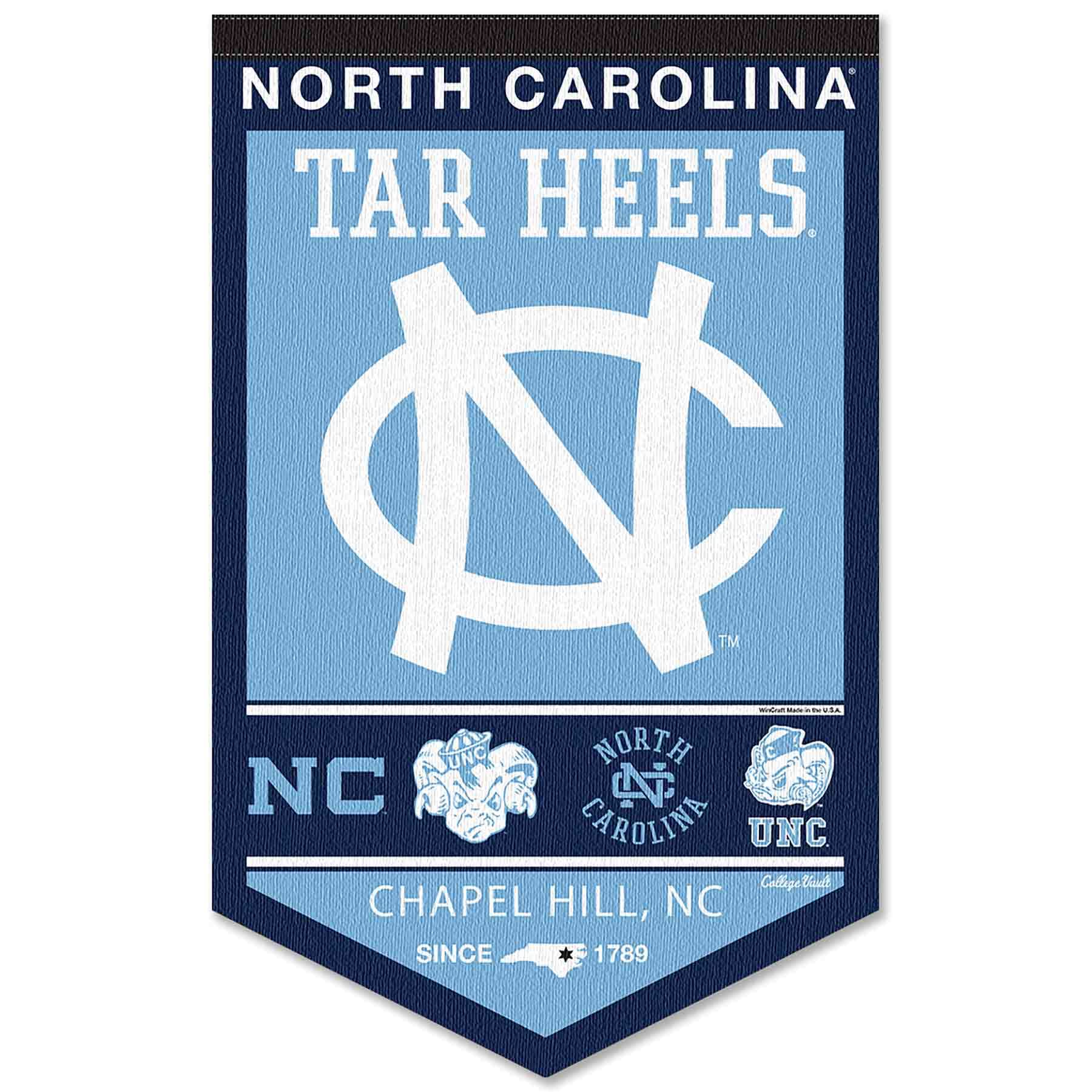 College Flags & Banners Co. UNC Tar Heels Heritage History Banner Pennant - Sports Collectibles, Sports Memorabilia, Sports Fan Shop, Sports Gifts