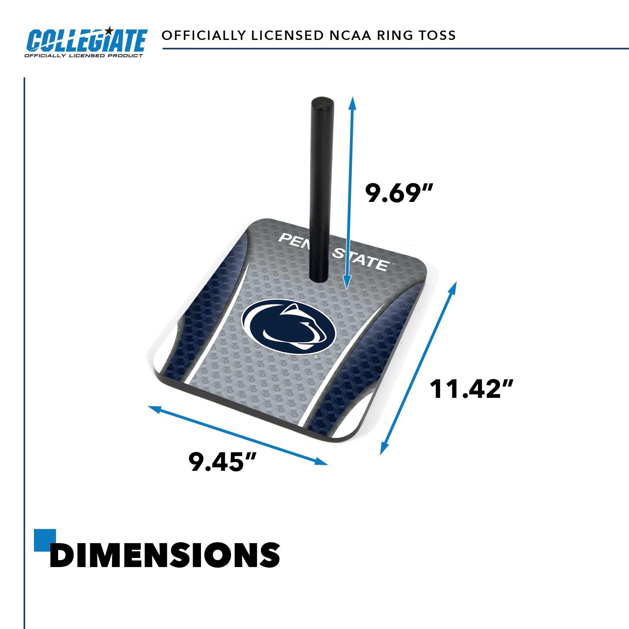 Wild Sports College Quoits Set with Direct Print HD Team Graphics – Tailgate Ring Toss Game – Great Gift for Any NCAA Fan! Ring Toss Family Outdoor Games for The Beach, BBQ, or Tailgate Party - Sports Collectibles, Sports Memorabilia, Sports Fan Shop, Sports Gifts
