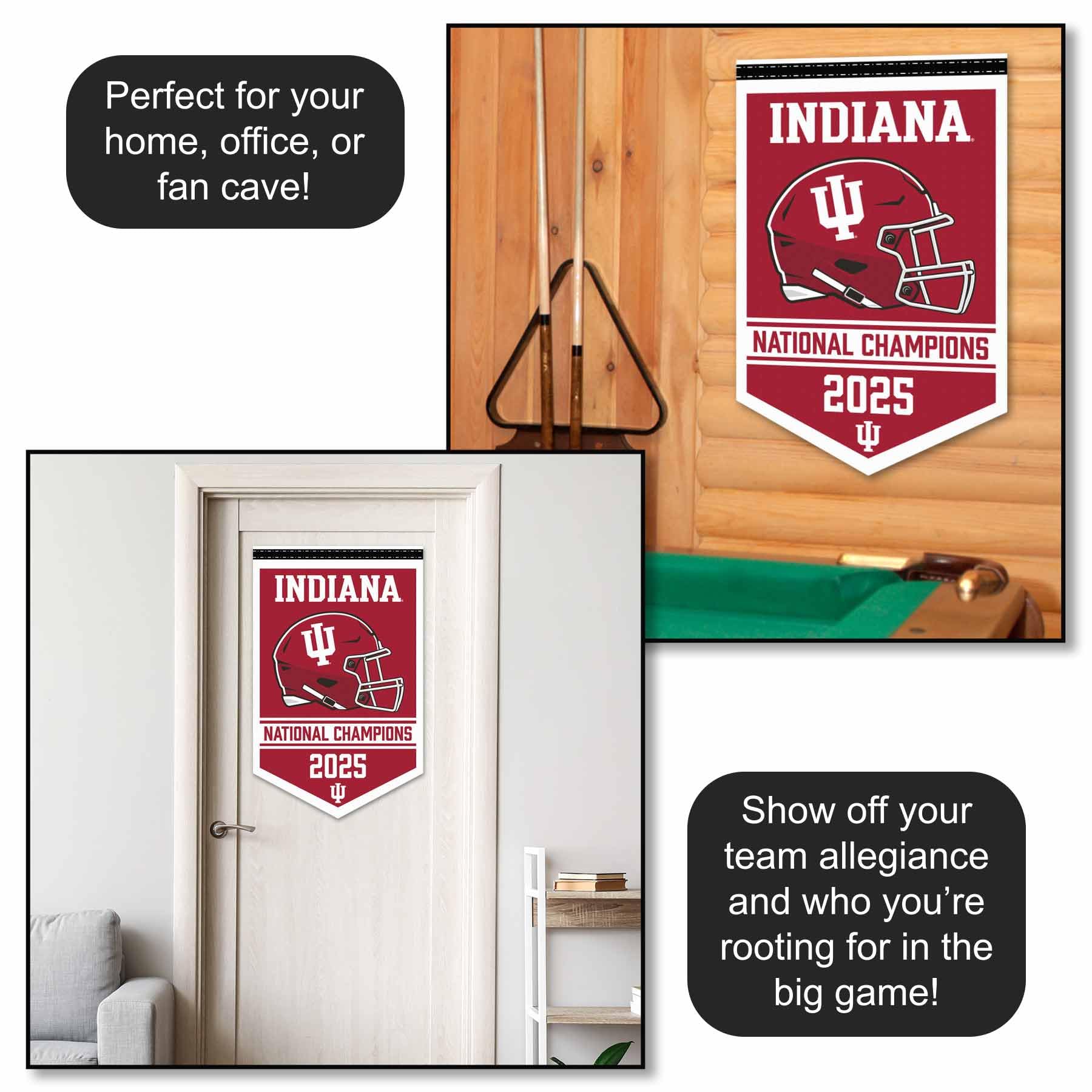 Indiana Hoosiers 2025 National Champions Banner - Sports Gifts, Sports Memorabilia, Sports Collectibles, Fan Shop