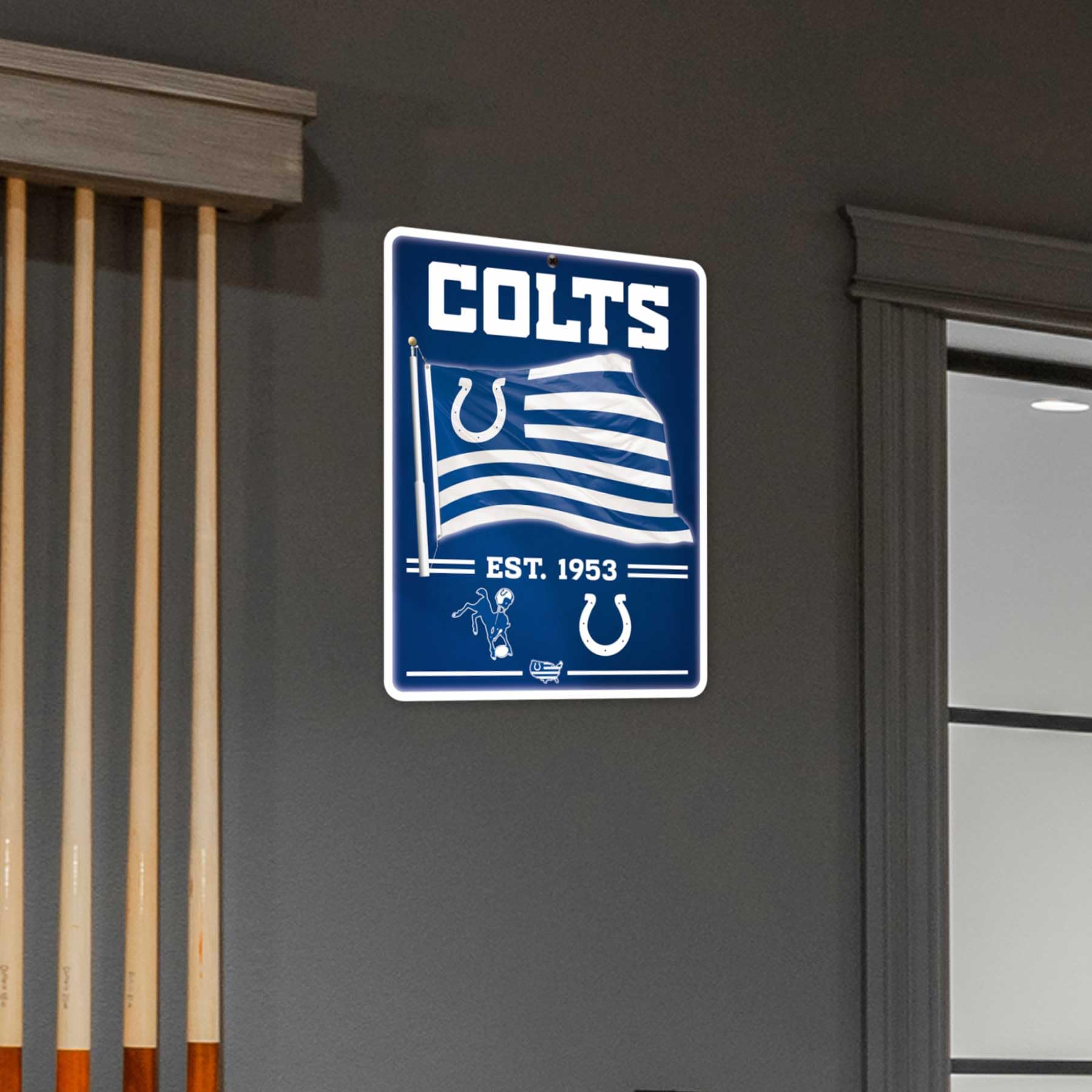 WinCraft Indianapolis Colts Americana Banner Flag Sign - Sports Collectibles, Sports Memorabilia, Sports Fan Shop, Sports Gifts