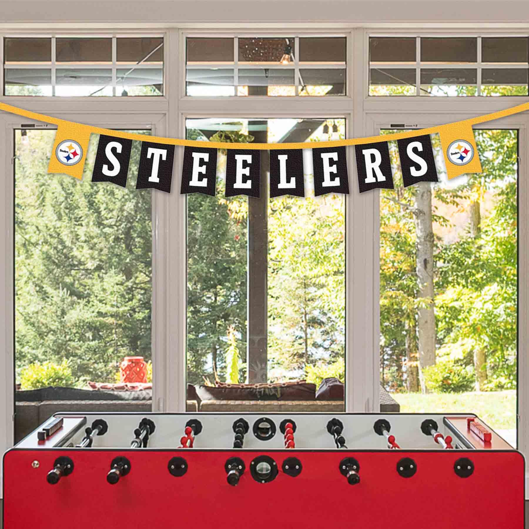 WinCraft Pittsburgh Steelers Banner String Pennant Flags - Sports Collectibles, Sports Memorabilia, Sports Fan Shop, Sports Gifts