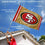 WinCraft 49ers Gold Flag Pole and Bracket Kit - Sports Collectibles, Sports Memorabilia, Sports Fan Shop, Sports Gifts