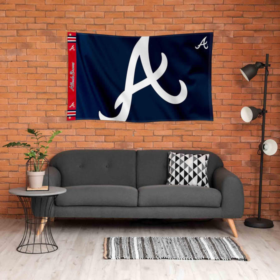 WinCraft Atlanta Braves Printed Header Flag 3x5 Banner - Sports Collectibles, Sports Memorabilia, Sports Fan Shop, Sports Gifts