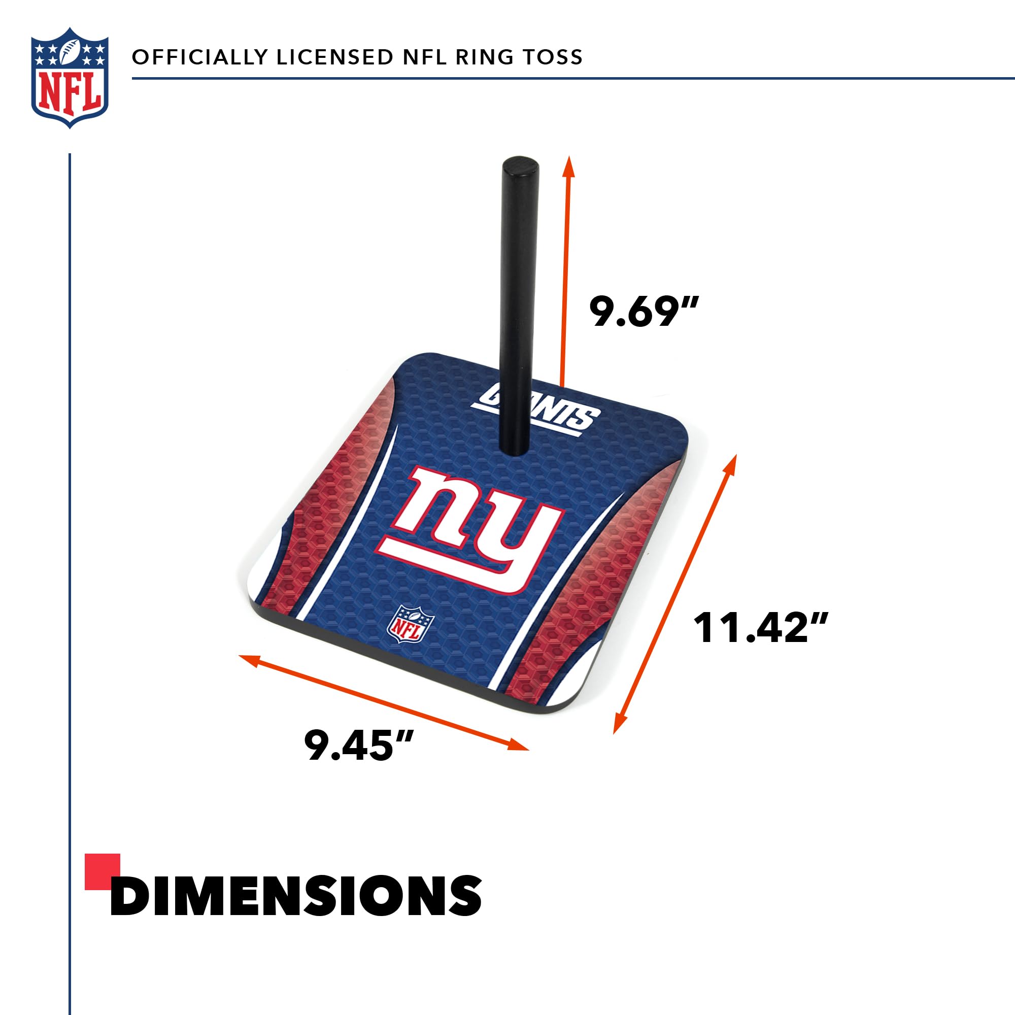 Wild Sports NFL Quoits Set with Direct Print HD Team Graphics – Tailgate Ring Toss Game – Great Gift for Any Football Fan! Ring Toss Family Outdoor Games for The Beach, BBQ, or Tailgate Party - Sports Collectibles, Sports Memorabilia, Sports Fan Shop, Sports Gifts