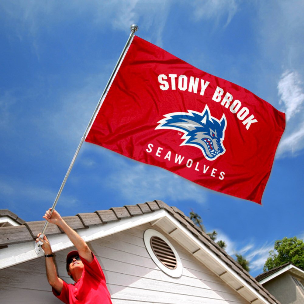 College Flags & Banners Co. Stony Brook Seawolves Flag - Sports Collectibles, Sports Memorabilia, Sports Fan Shop, Sports Gifts