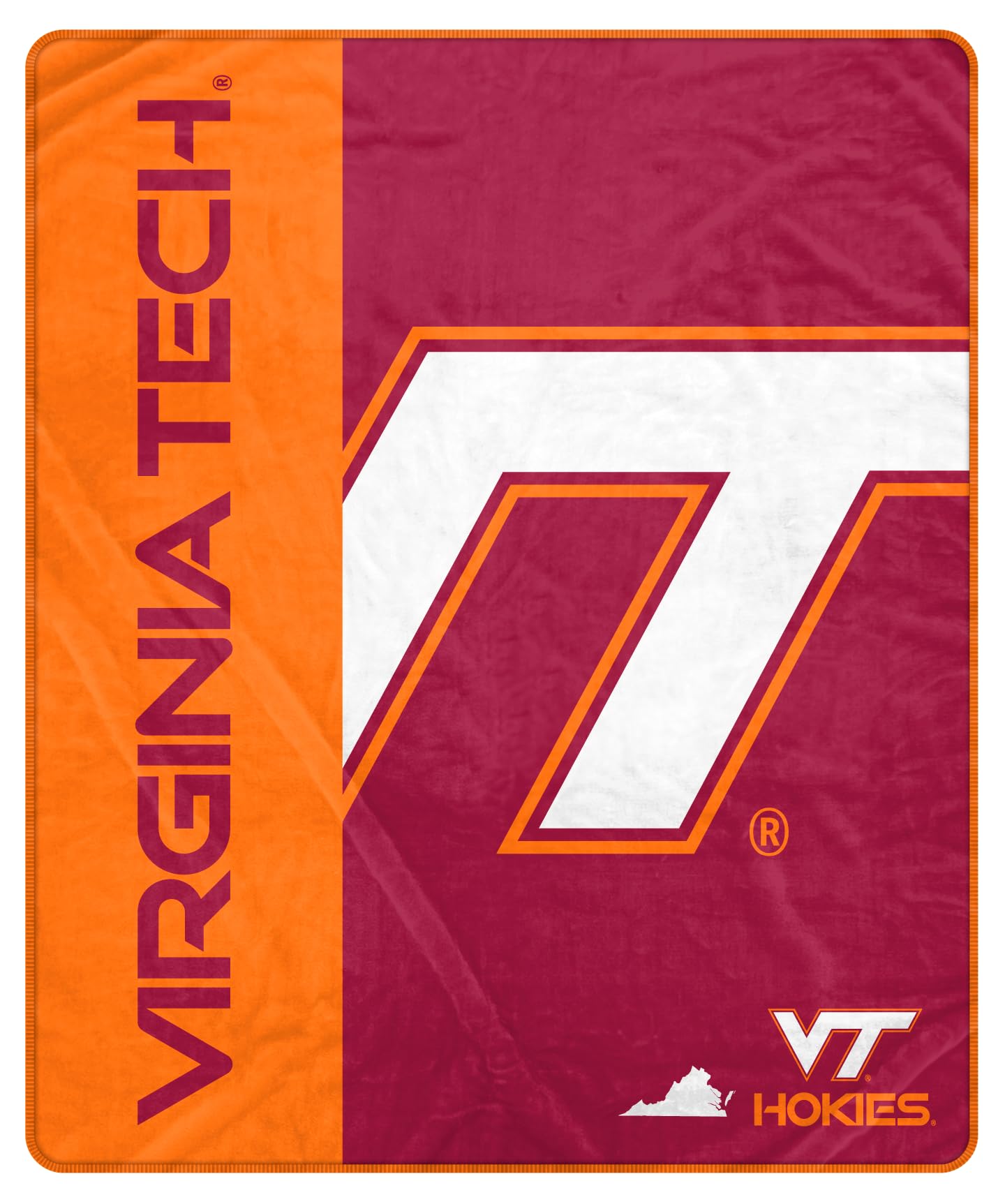 Proformance Home NCAA Virginia Tech Hokies Endzone Ultra Soft Tailgate Throw - Sports Gifts, Sports Memorabilia, Sports Collectibles, Fan Shop