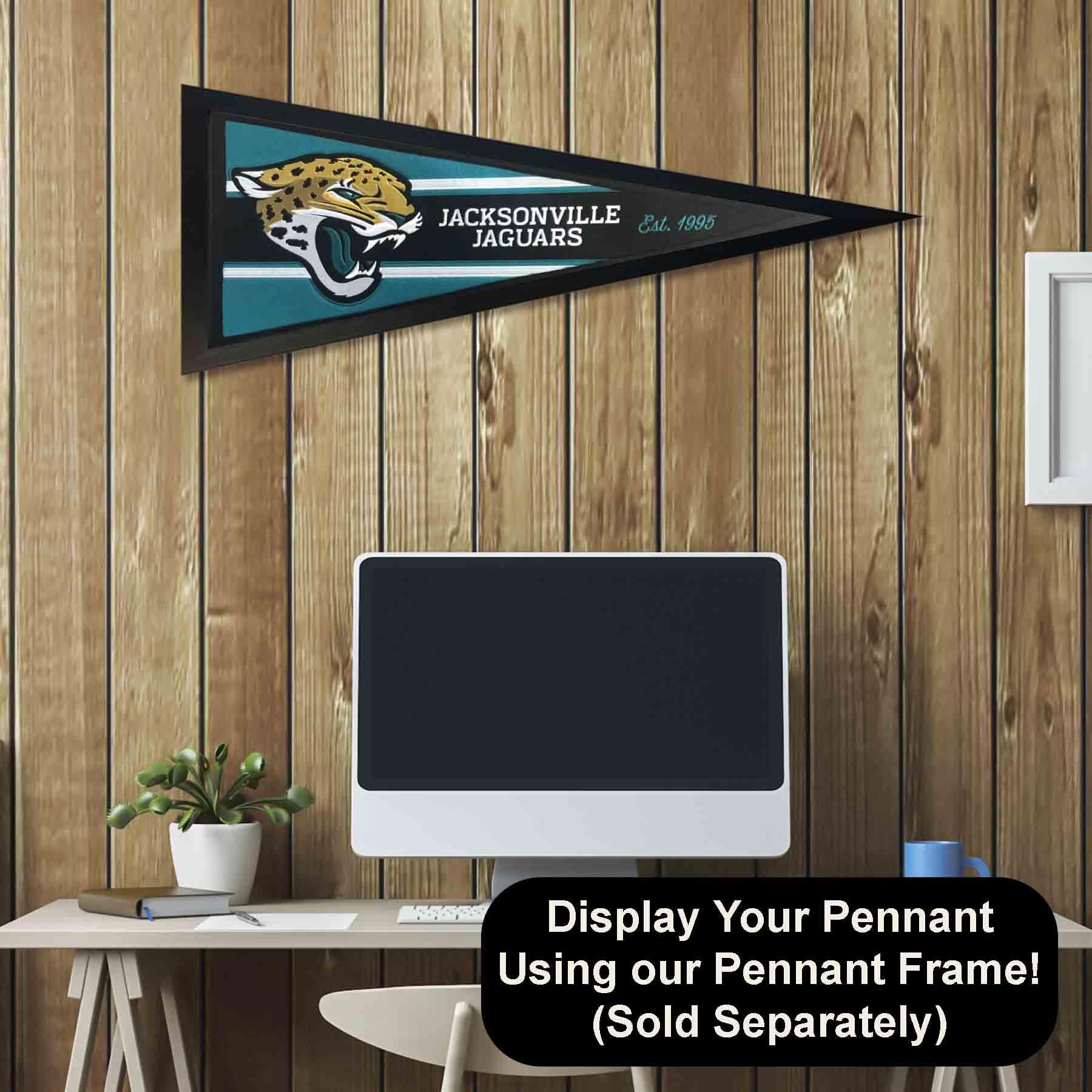 WinCraft Jacksonville Jaguars Embroidered and Sewn Pennant - Sports Collectibles, Sports Memorabilia, Sports Fan Shop, Sports Gifts
