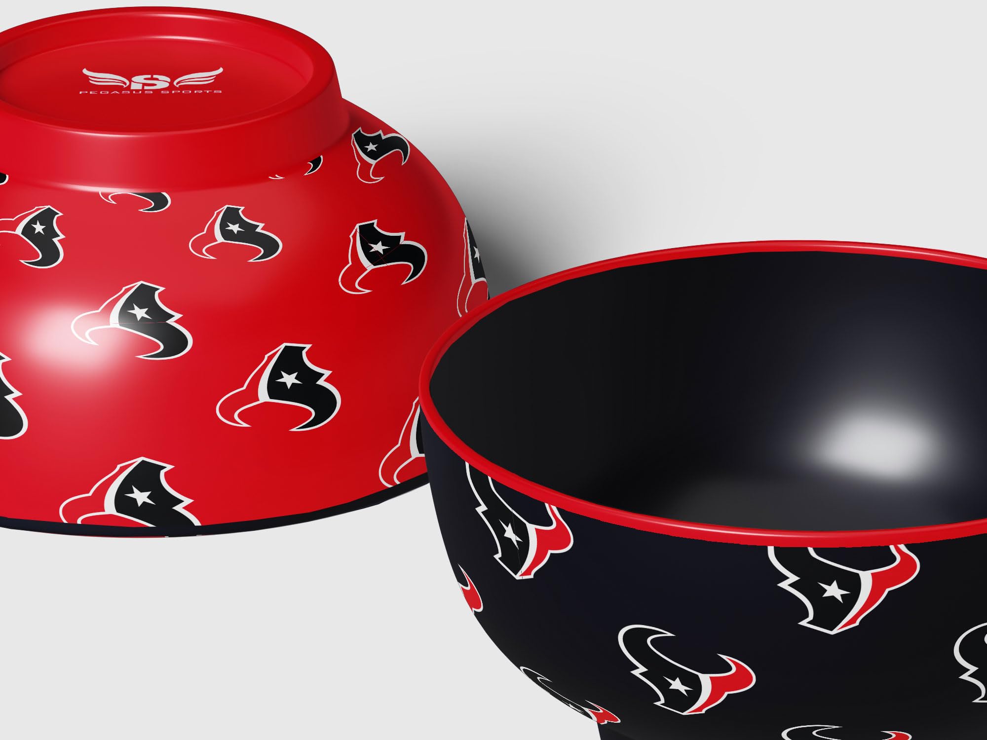 Pegasus Sports NFL Houston Texans Home and Away 2 Pack Serving Bowls - Sports Gifts, Sports Memorabilia, Sports Collectibles, Fan Shop