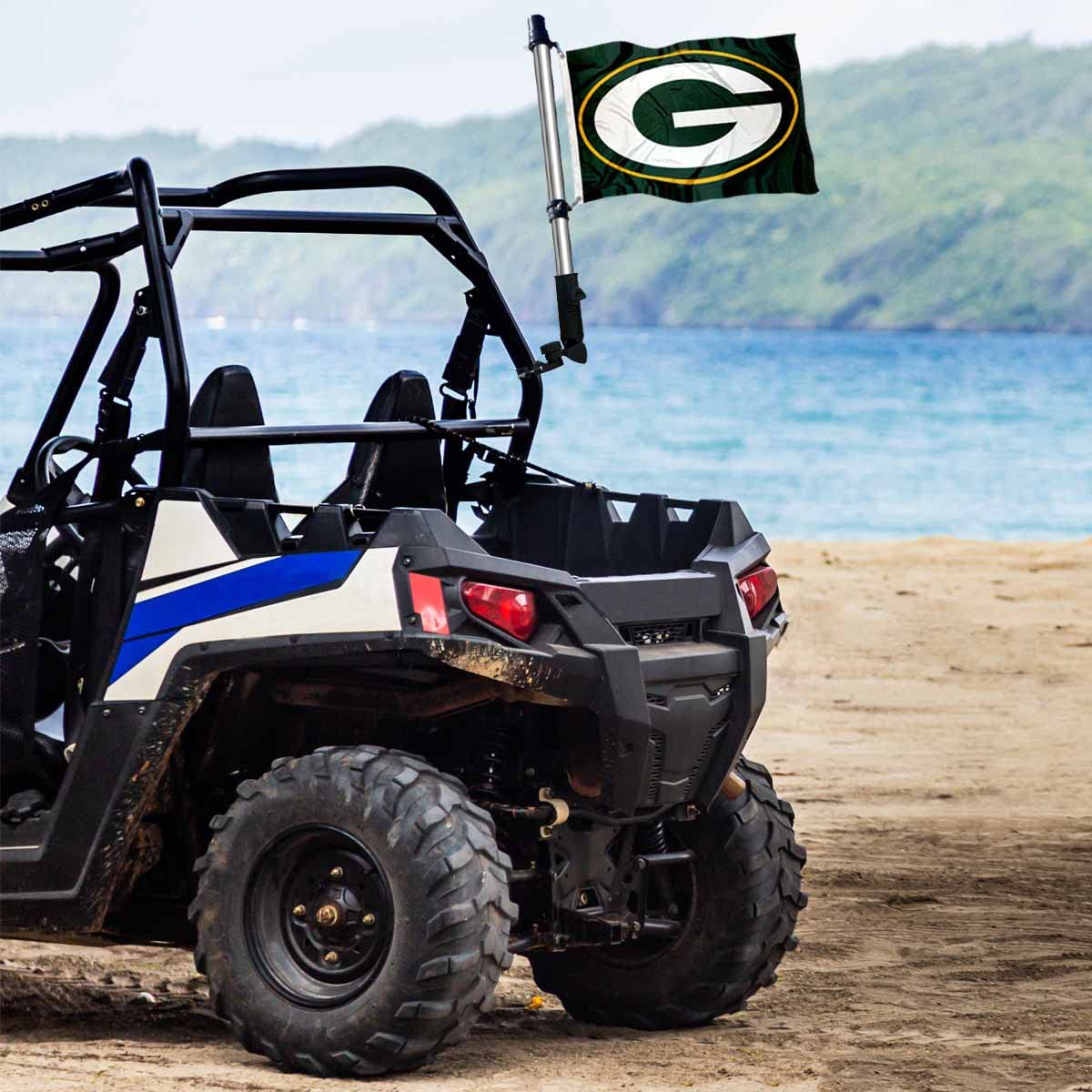 WinCraft Green Bay Packers Golf Cart Flag Pole and Holder Mounting Bracket - Sports Collectibles, Sports Memorabilia, Sports Fan Shop, Sports Gifts