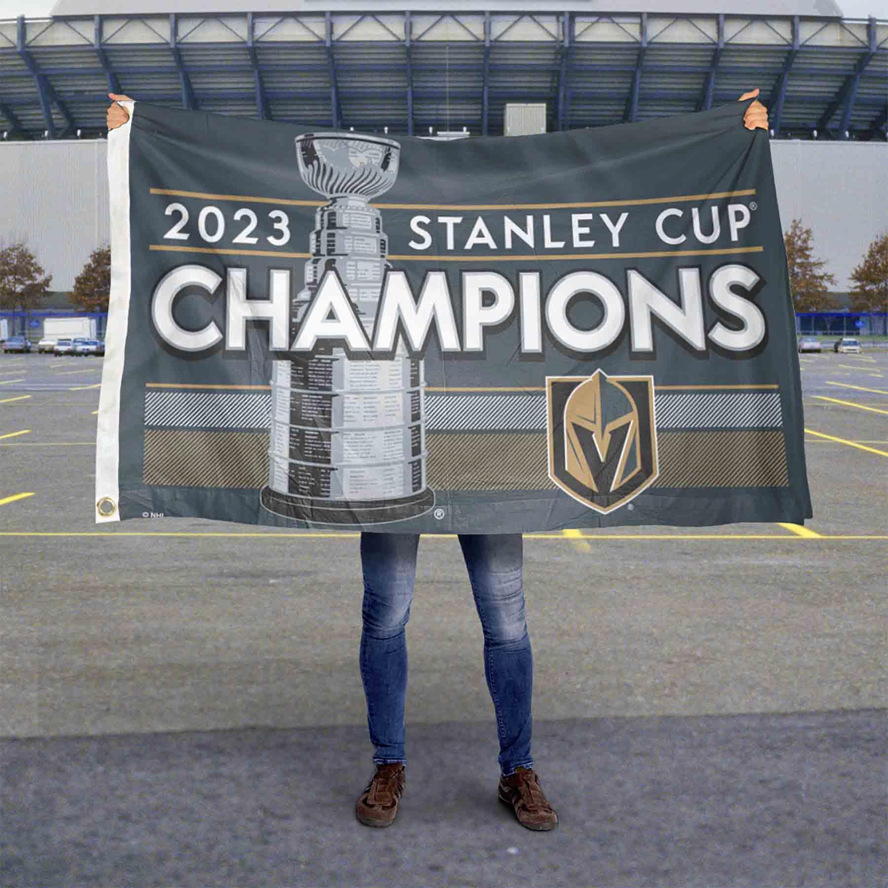 WinCraft Vegas Golden Knights 2023 Stanley Cup Champions Banner Flag - Sports Collectibles, Sports Memorabilia, Sports Fan Shop, Sports Gifts