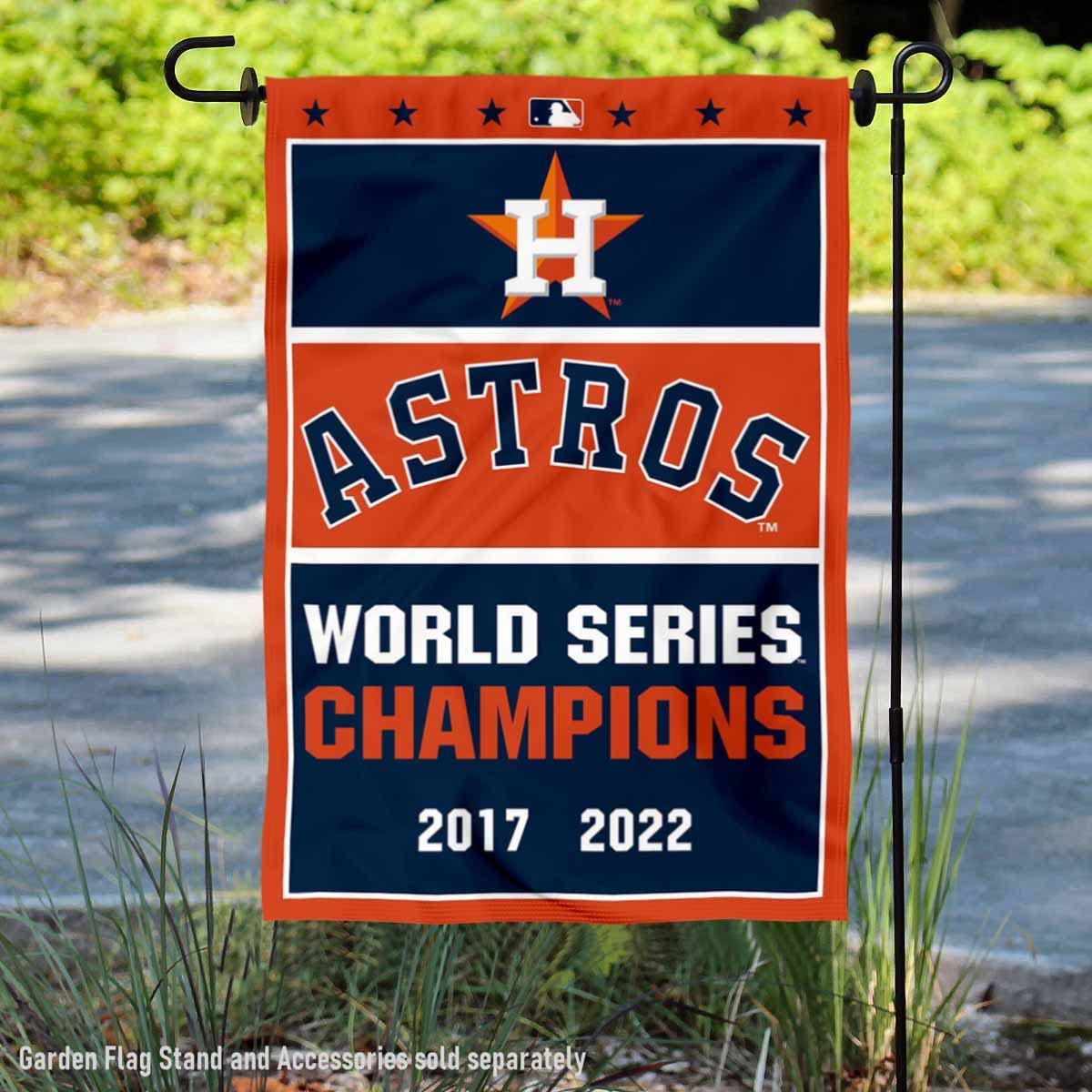 WinCraft Astro 2 Time Champions Double Sided Garden Flag - Sports Collectibles, Sports Memorabilia, Sports Fan Shop, Sports Gifts