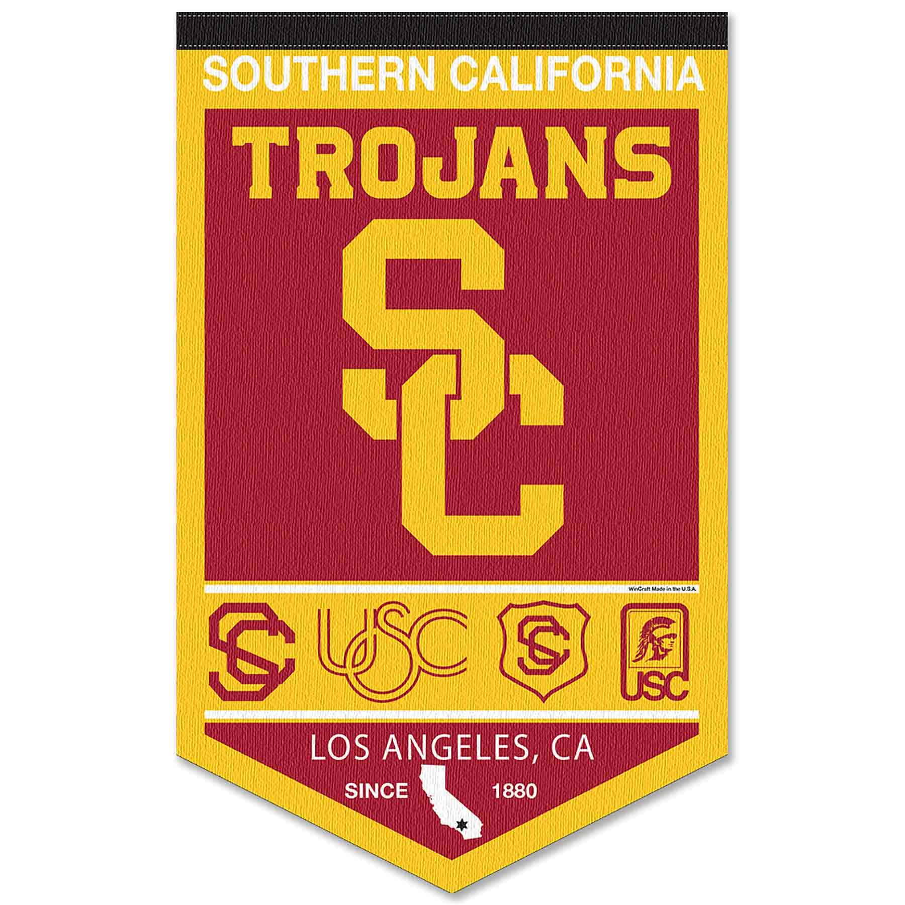 College Flags & Banners Co. USC Trojans Heritage History Banner Pennant - Sports Collectibles, Sports Memorabilia, Sports Fan Shop, Sports Gifts