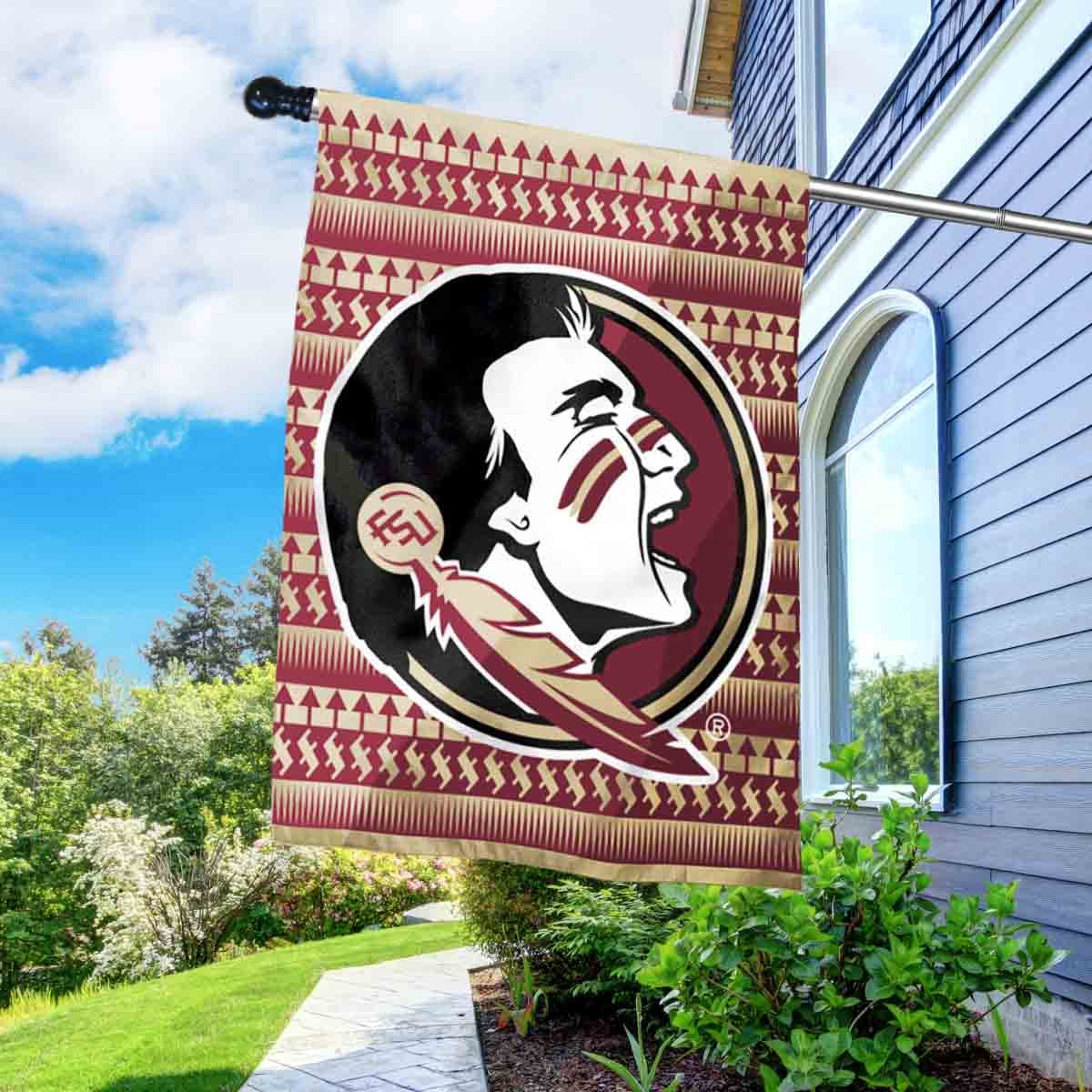 College Flags & Banners Co. FSU Seminoles Chevron Double Sided House Flag with Flag Pole Set - Sports Collectibles, Sports Memorabilia, Sports Fan Shop, Sports Gifts