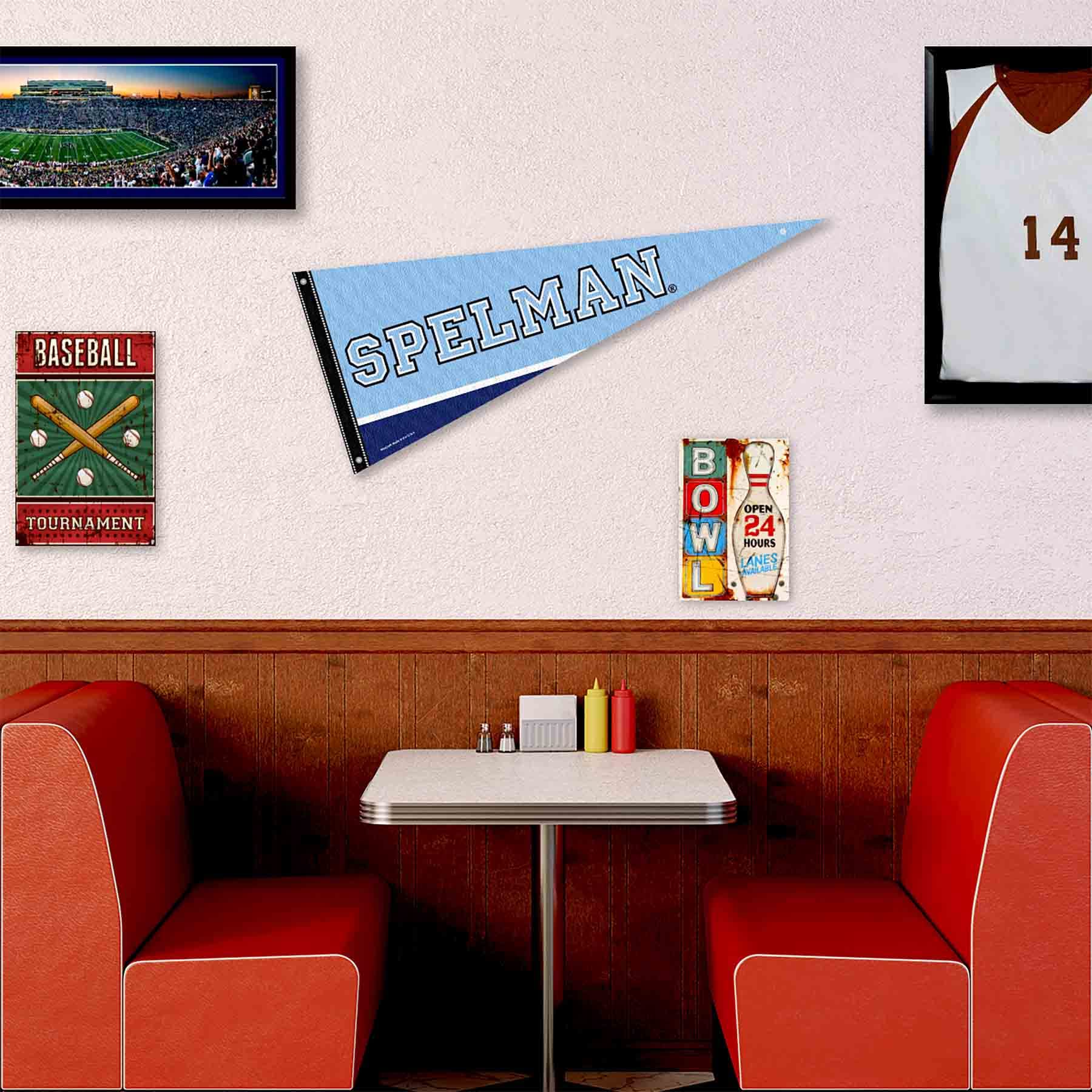 College Flags & Banners Co. Spelman Jaguars Pennant Flag and Wall Tack Mount Pads - Sports Collectibles, Sports Memorabilia, Sports Fan Shop, Sports Gifts