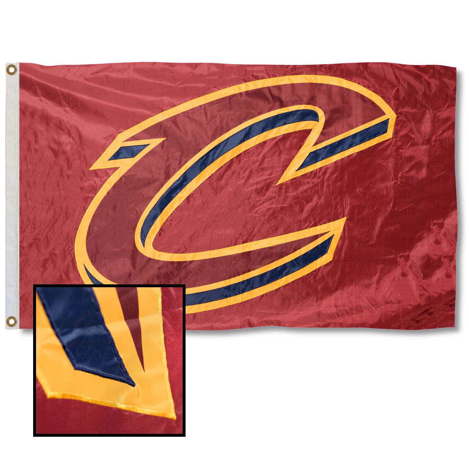 WinCraft Cleveland Cavaliers Applique and Embroidered Flag - Sports Collectibles, Sports Memorabilia, Sports Fan Shop, Sports Gifts
