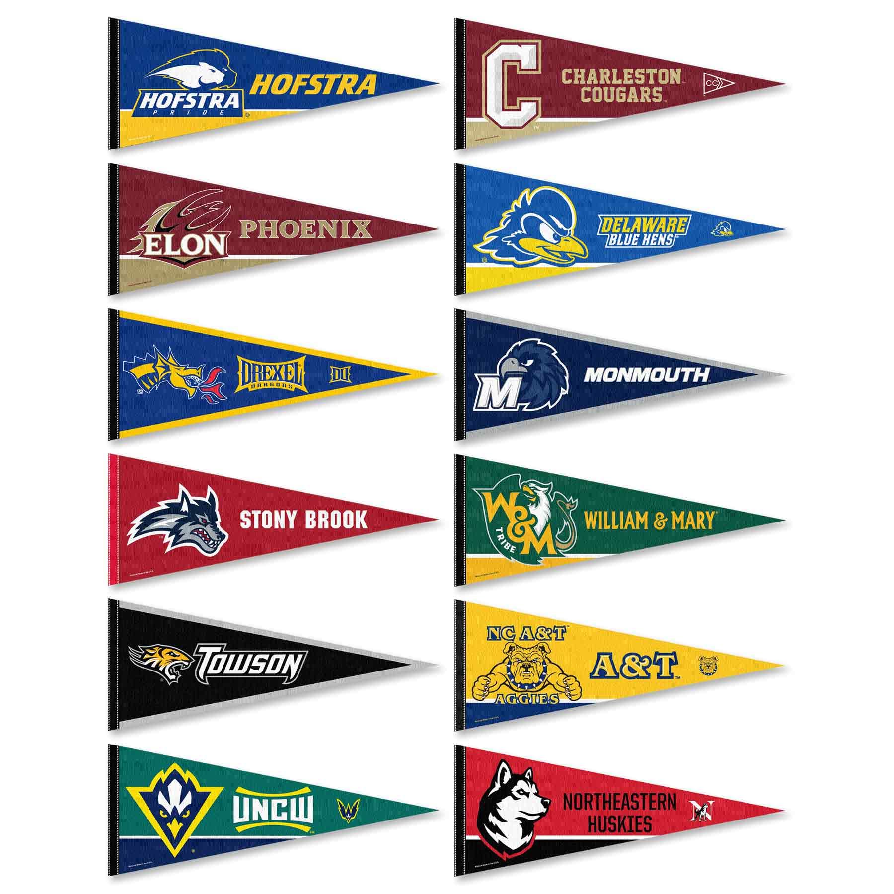 Colonial Athletic Association College Pennant Set - Sports Collectibles, Sports Memorabilia, Sports Fan Shop, Sports Gifts