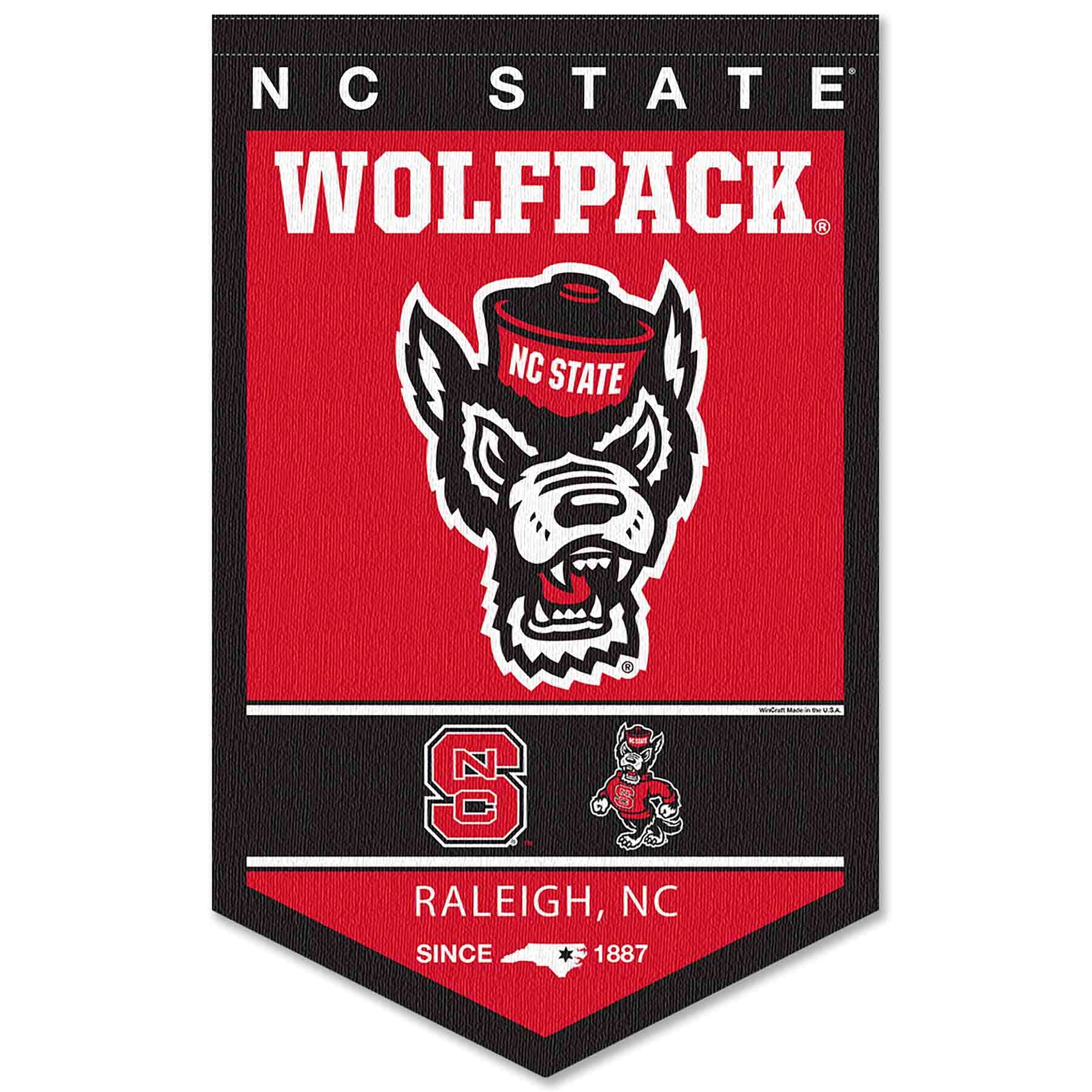 College Flags & Banners Co. North Carolina State Wolfpack Heritage History Banner Pennant - Sports Collectibles, Sports Memorabilia, Sports Fan Shop, Sports Gifts