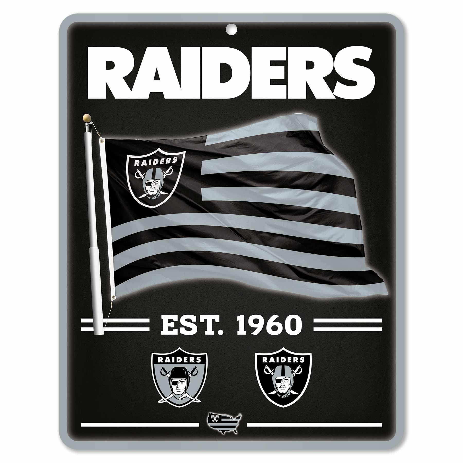 WinCraft Las Vegas Raiders Americana Banner Flag Sign - Sports Collectibles, Sports Memorabilia, Sports Fan Shop, Sports Gifts