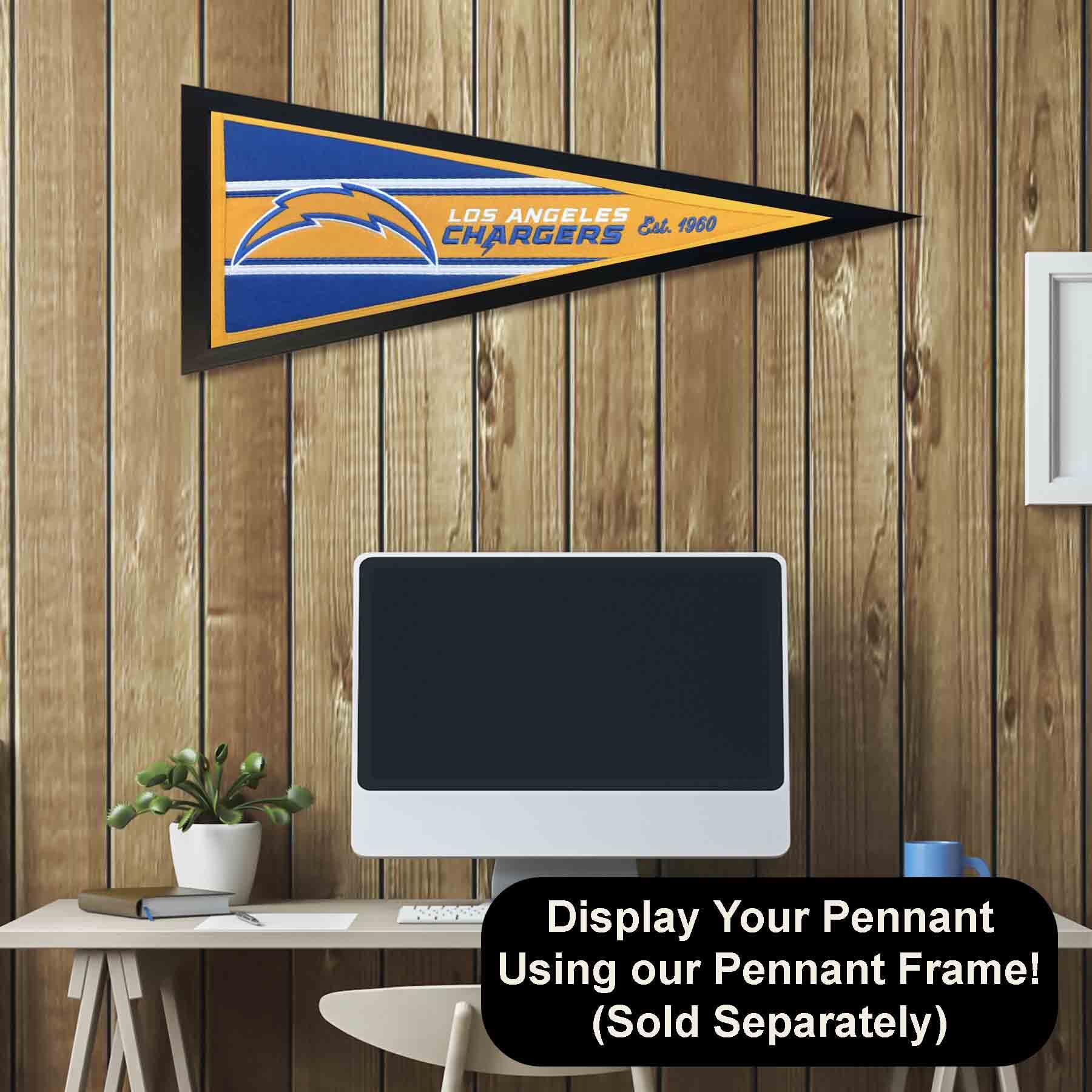 WinCraft Los Angeles Chargers Embroidered and Sewn Pennant - Sports Collectibles, Sports Memorabilia, Sports Fan Shop, Sports Gifts