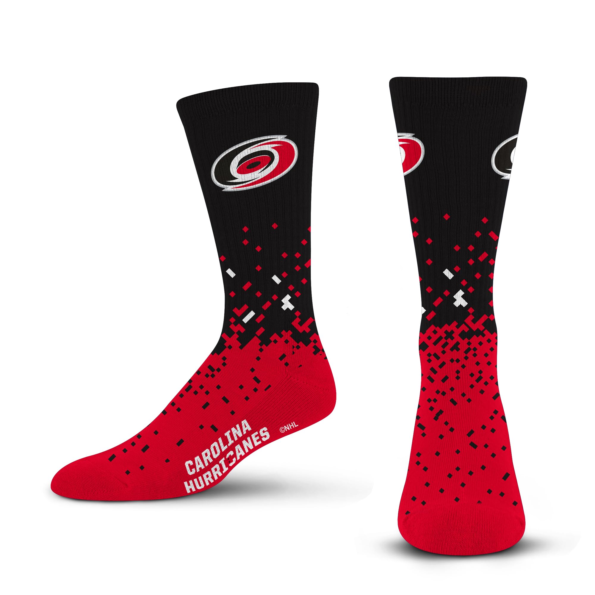 For Bare Feet NHL CAROLINA HURRICANES Spray Zone Crew Sock Team Color Large - Sports Gifts, Sports Memorabilia, Sports Collectibles, Fan Shop