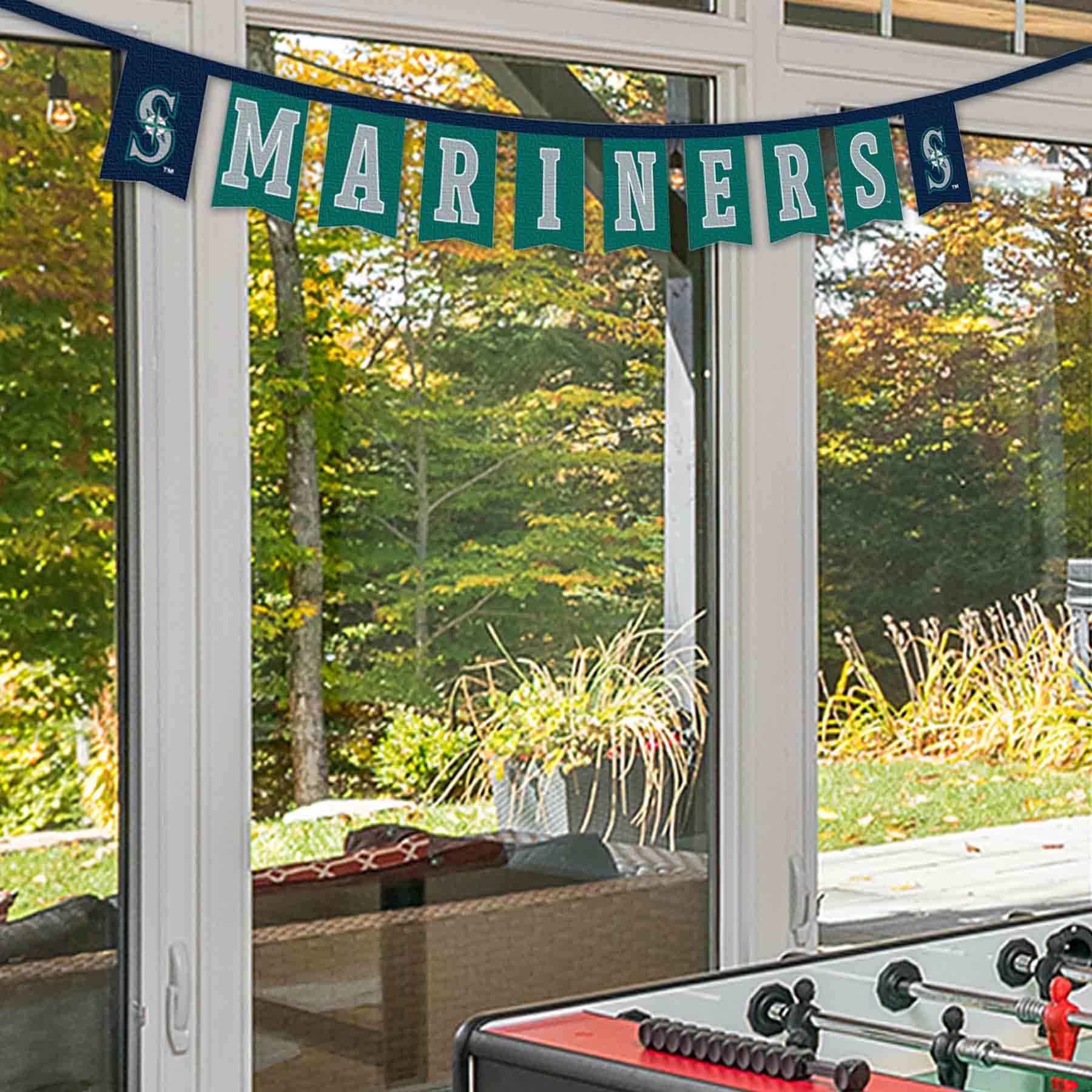WinCraft Seattle Mariners Banner String Pennant Flags - Sports Collectibles, Sports Memorabilia, Sports Fan Shop, Sports Gifts