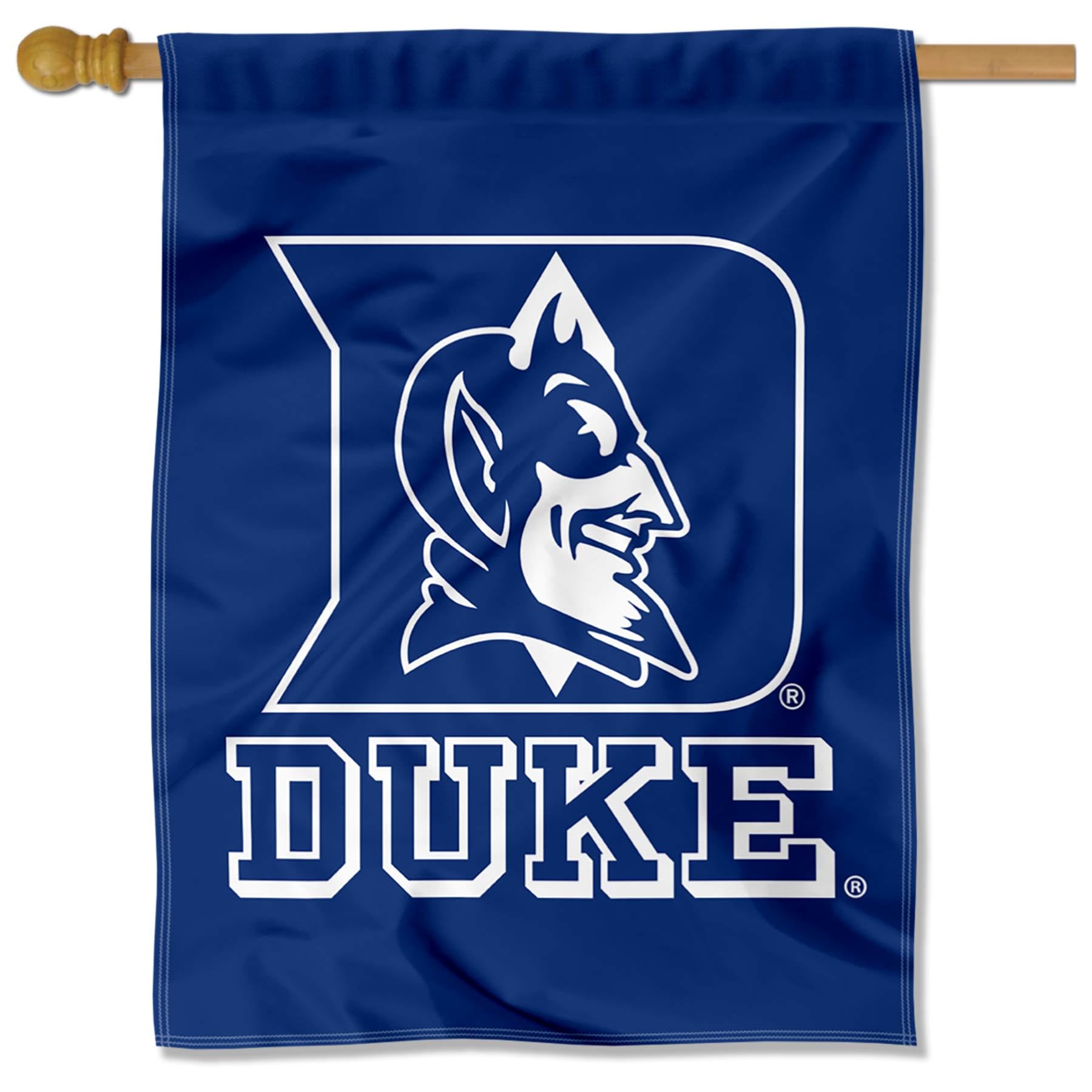 Duke Blue Devils Wordmark Double Sided House Banner Flag - Sports Collectibles, Sports Memorabilia, Sports Fan Shop, Sports Gifts