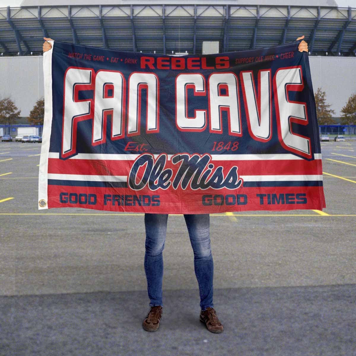 Ole Miss Fan Man Cave Banner Flag - Sports Collectibles, Sports Memorabilia, Sports Fan Shop, Sports Gifts