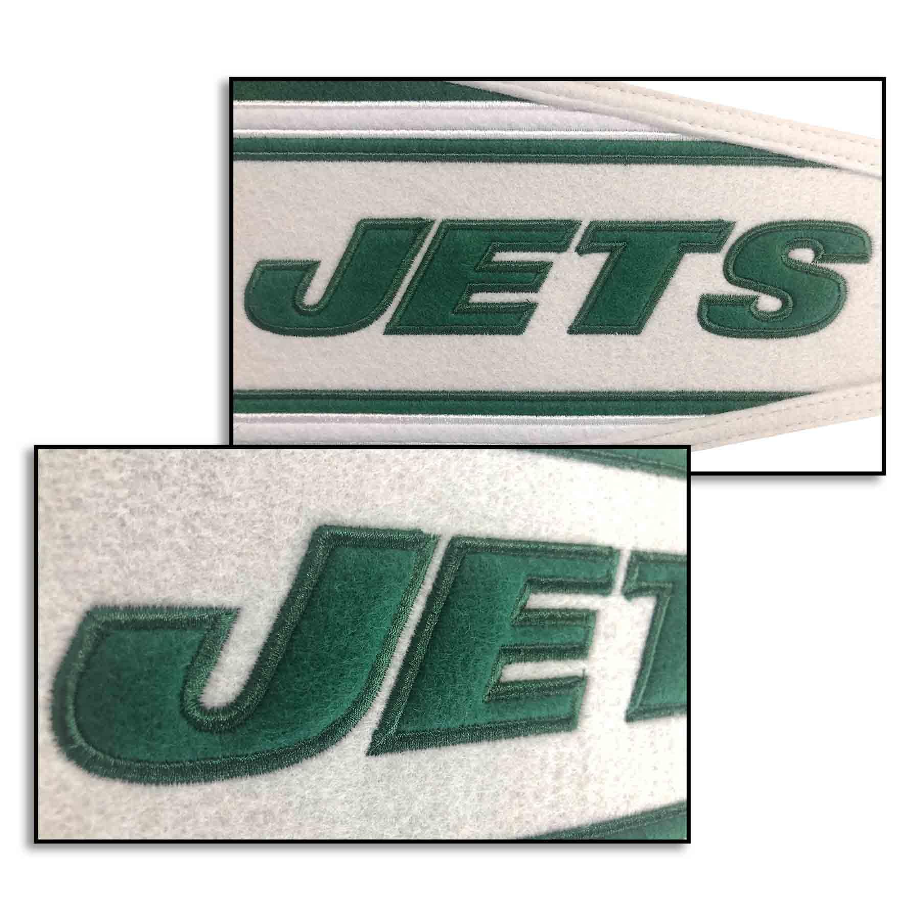 WinCraft New York Jets Embroidered and Sewn Pennant - Sports Collectibles, Sports Memorabilia, Sports Fan Shop, Sports Gifts